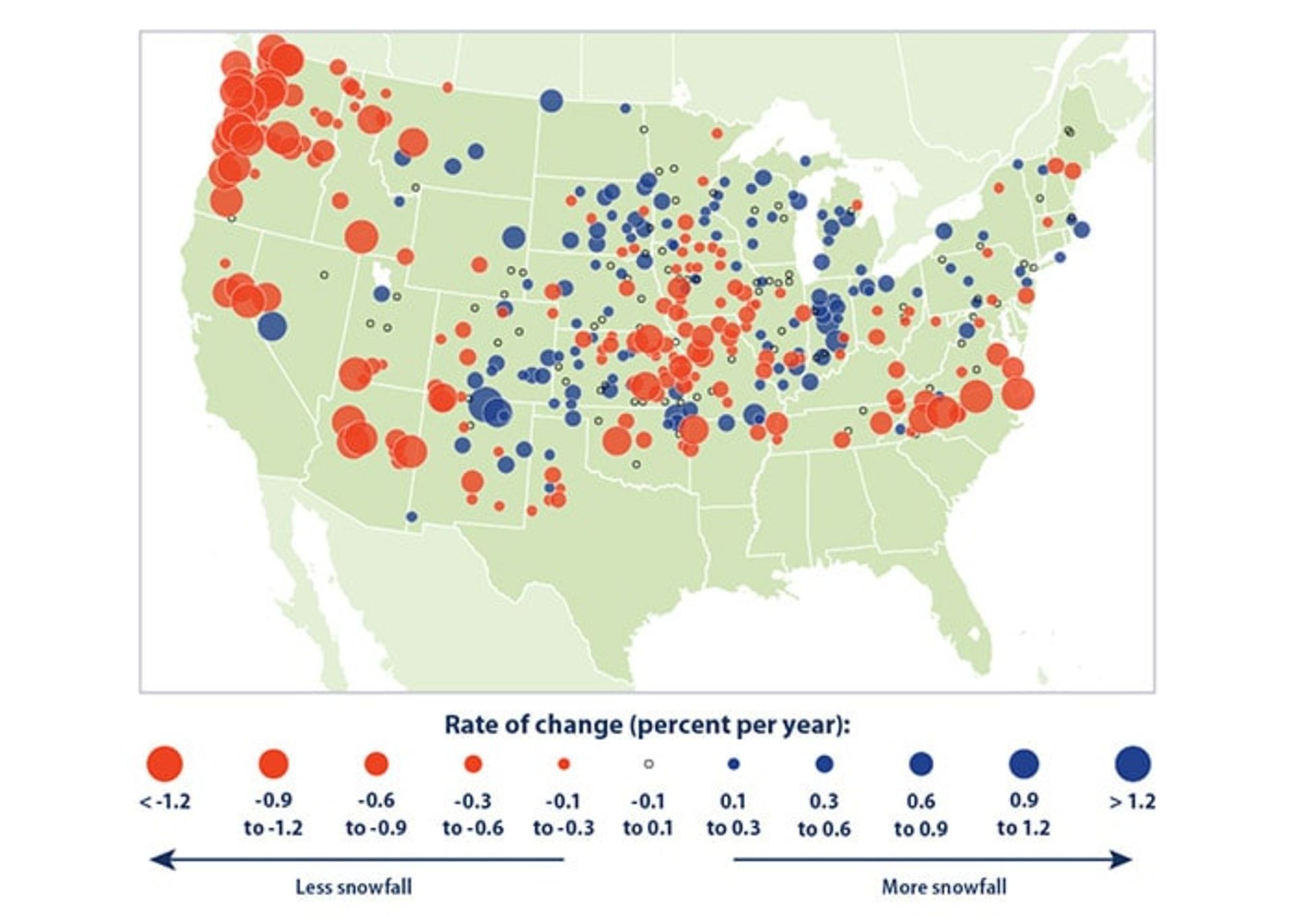 بارش برف در آمریکا