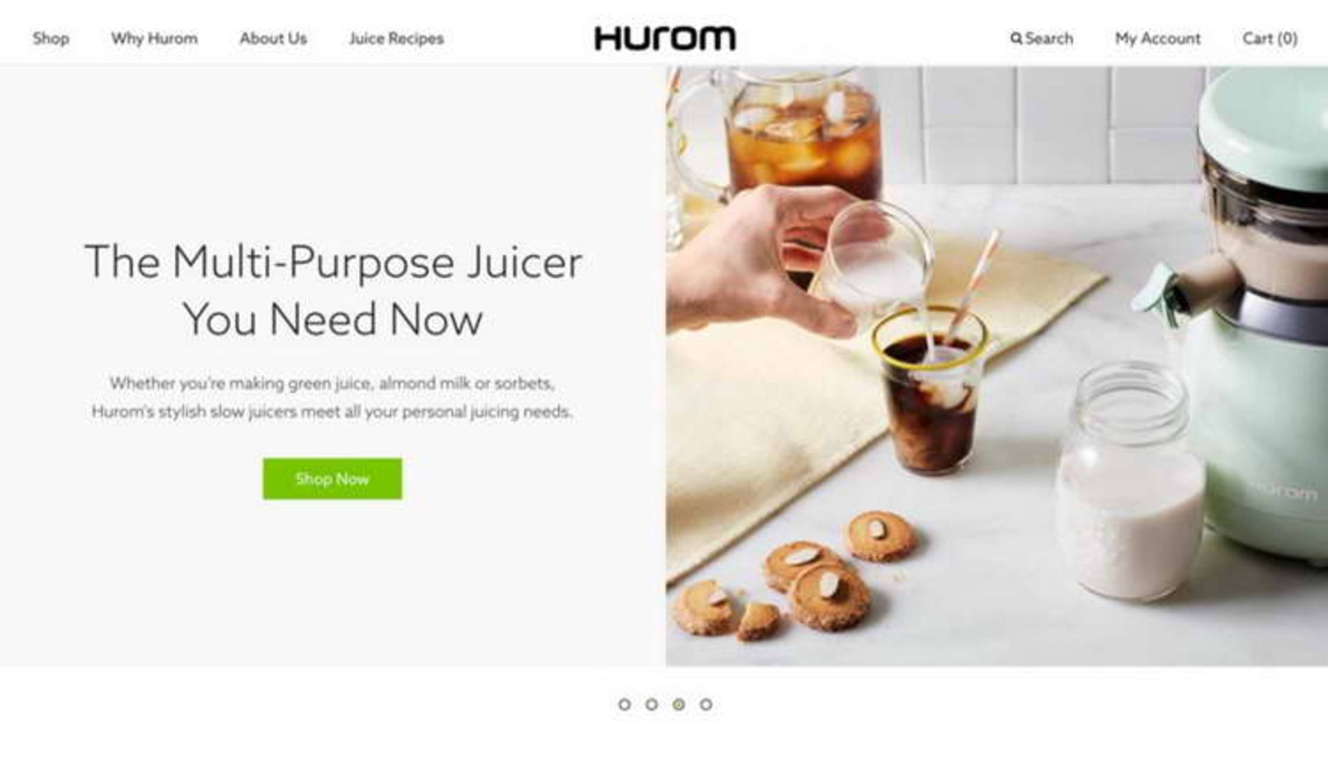 Hurom navigation and UI elements