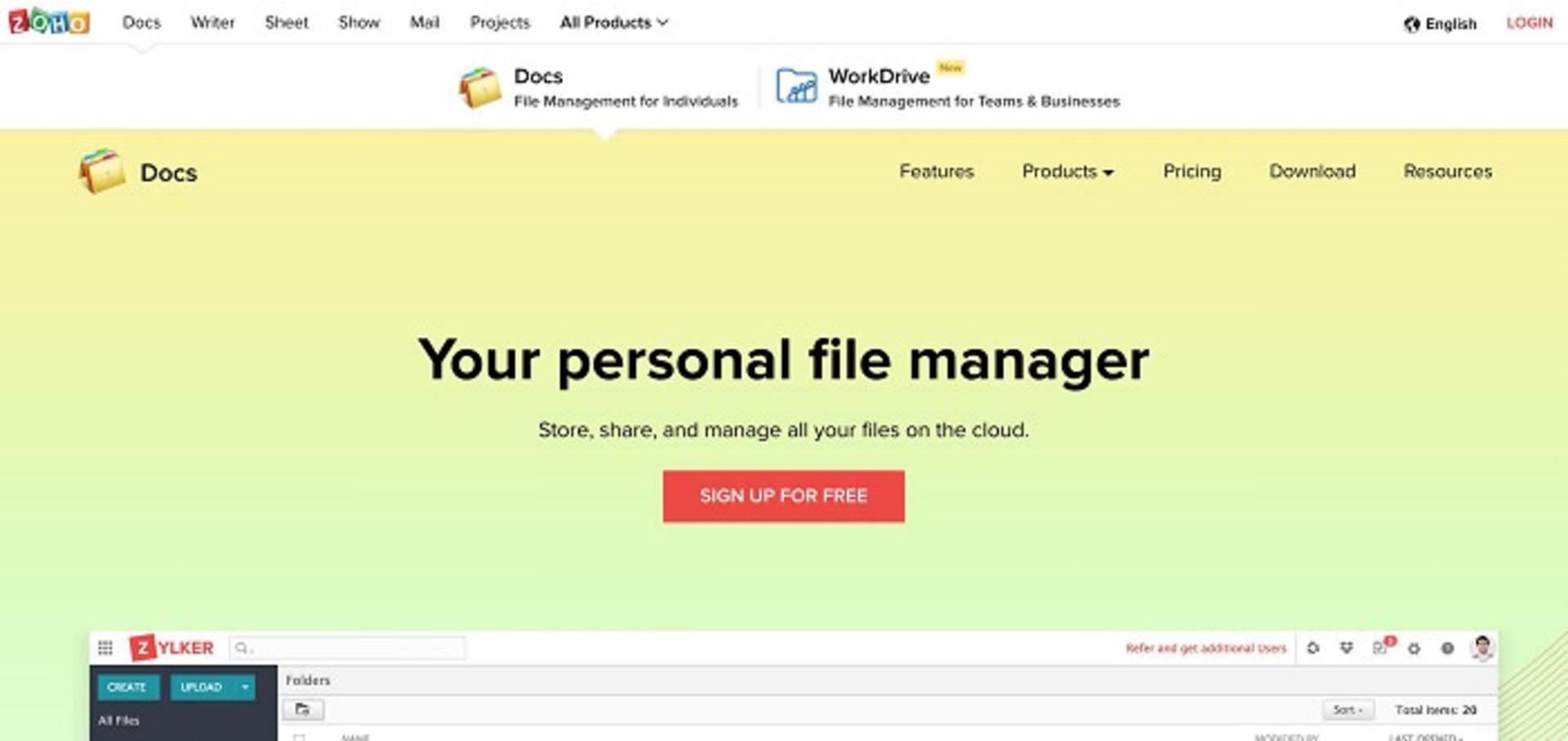 zoho docs