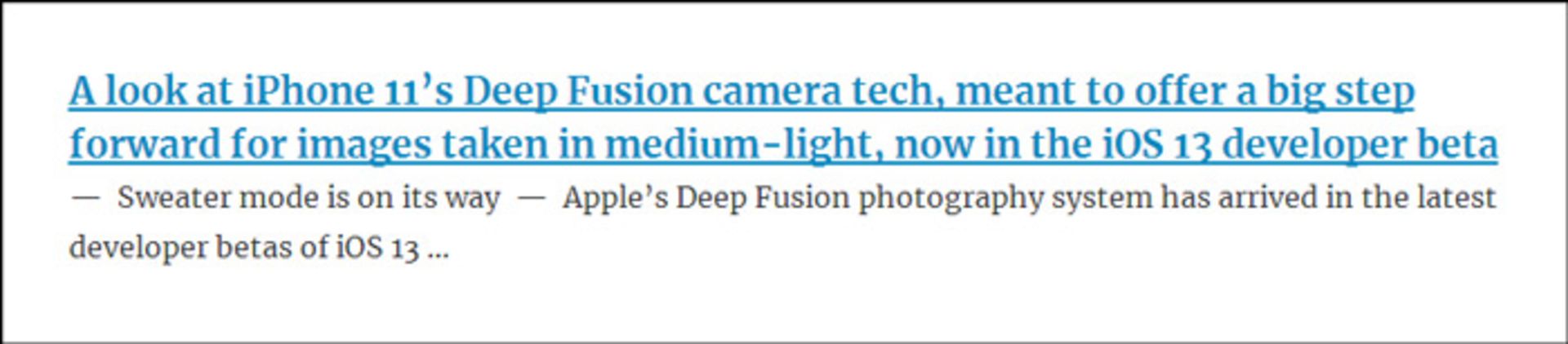 Deep Fusion