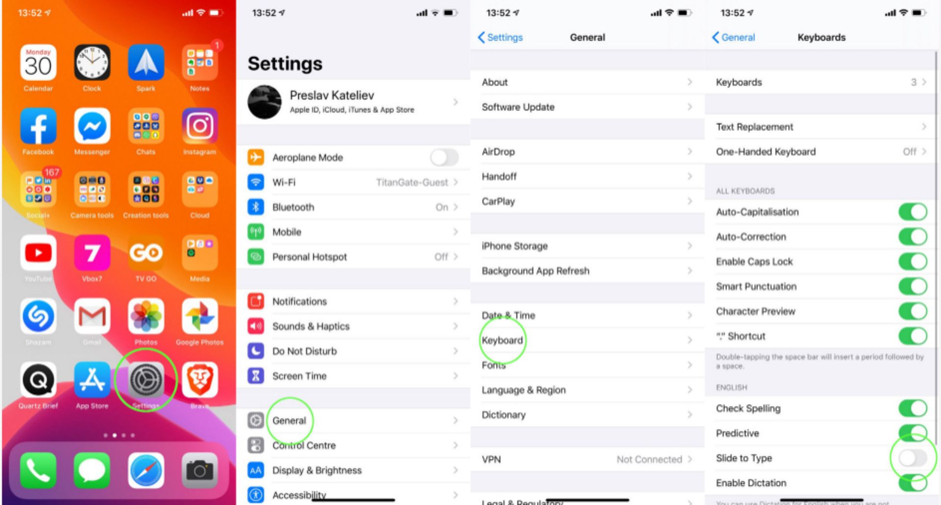 قابلیت سوایپ تایپینگ در iOS 13