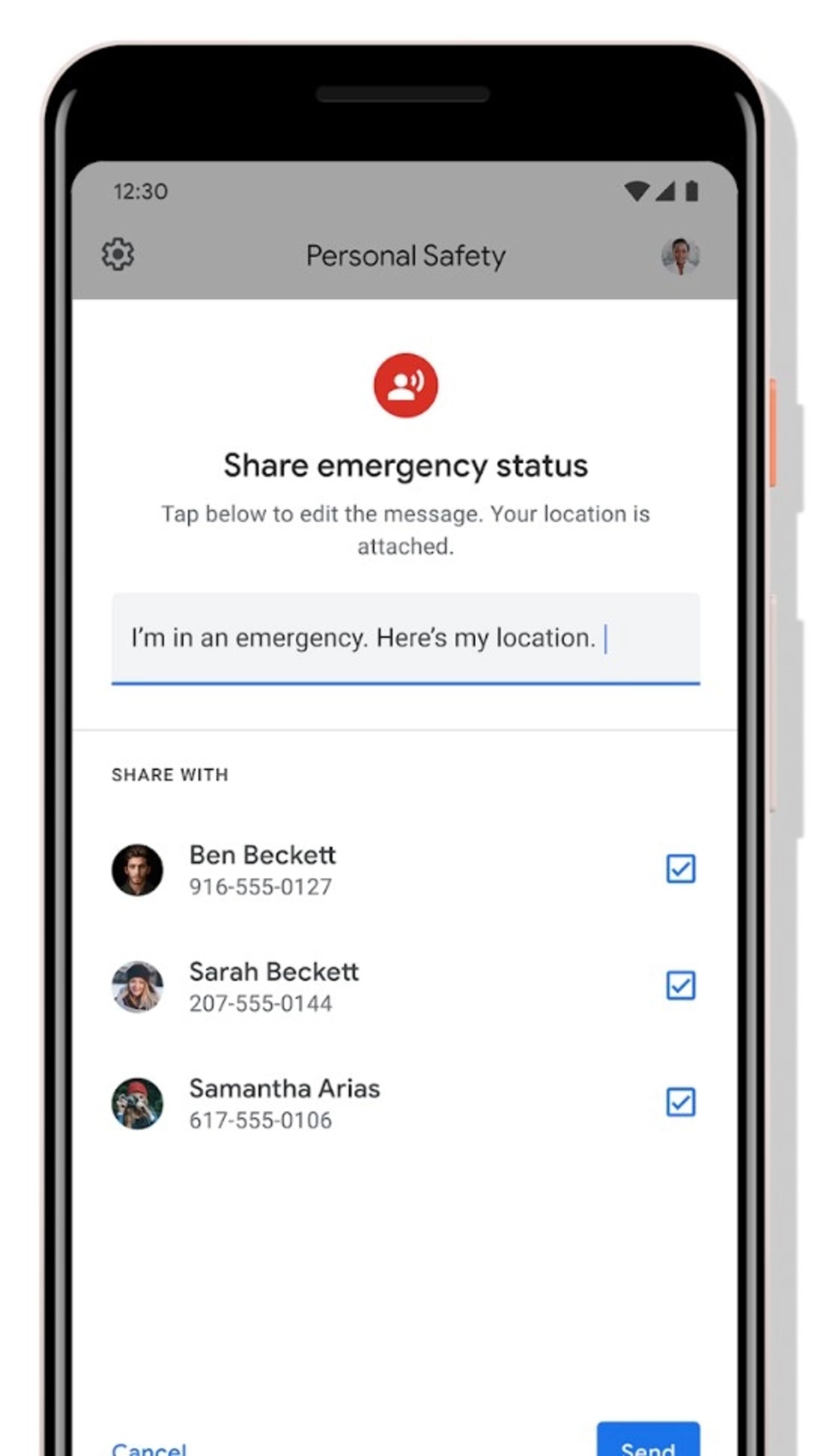 اپلیکیشن Personal Safety پیکسل 4 گوگل