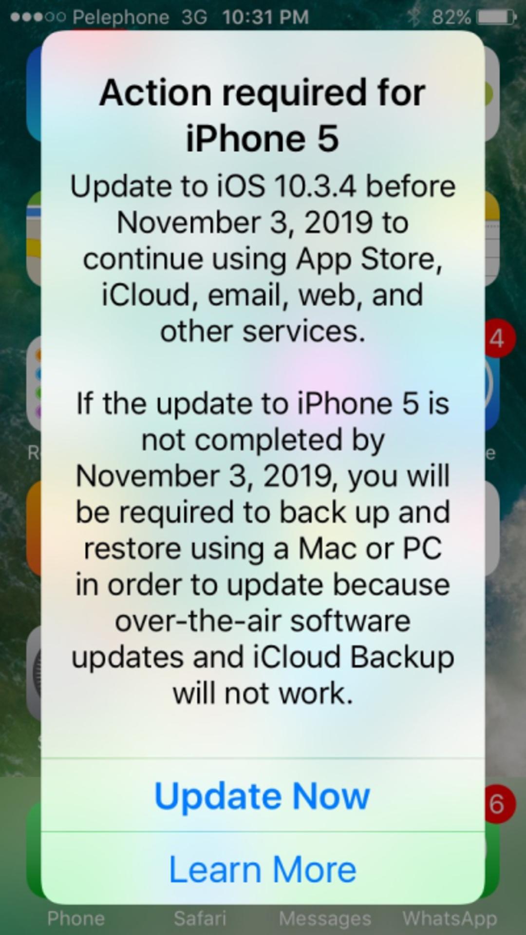 آپدیت iOS 10.3.4 برای آیفون 5