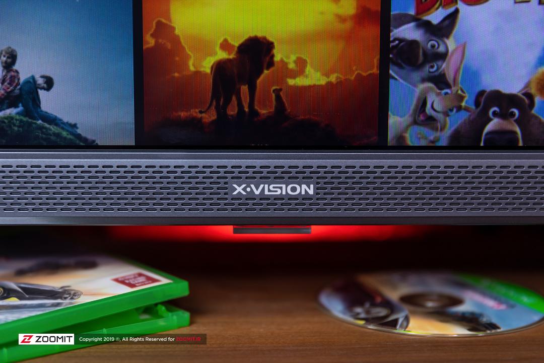 لوگو X-Vision روی تلویزیون ایکس ویژن 43XT725