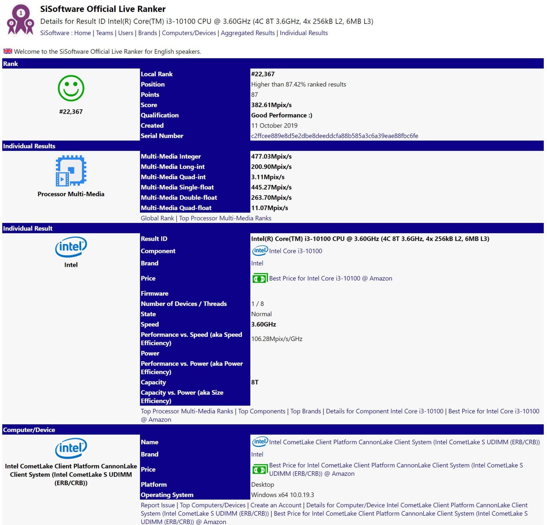 Core i3-10100 اینتل