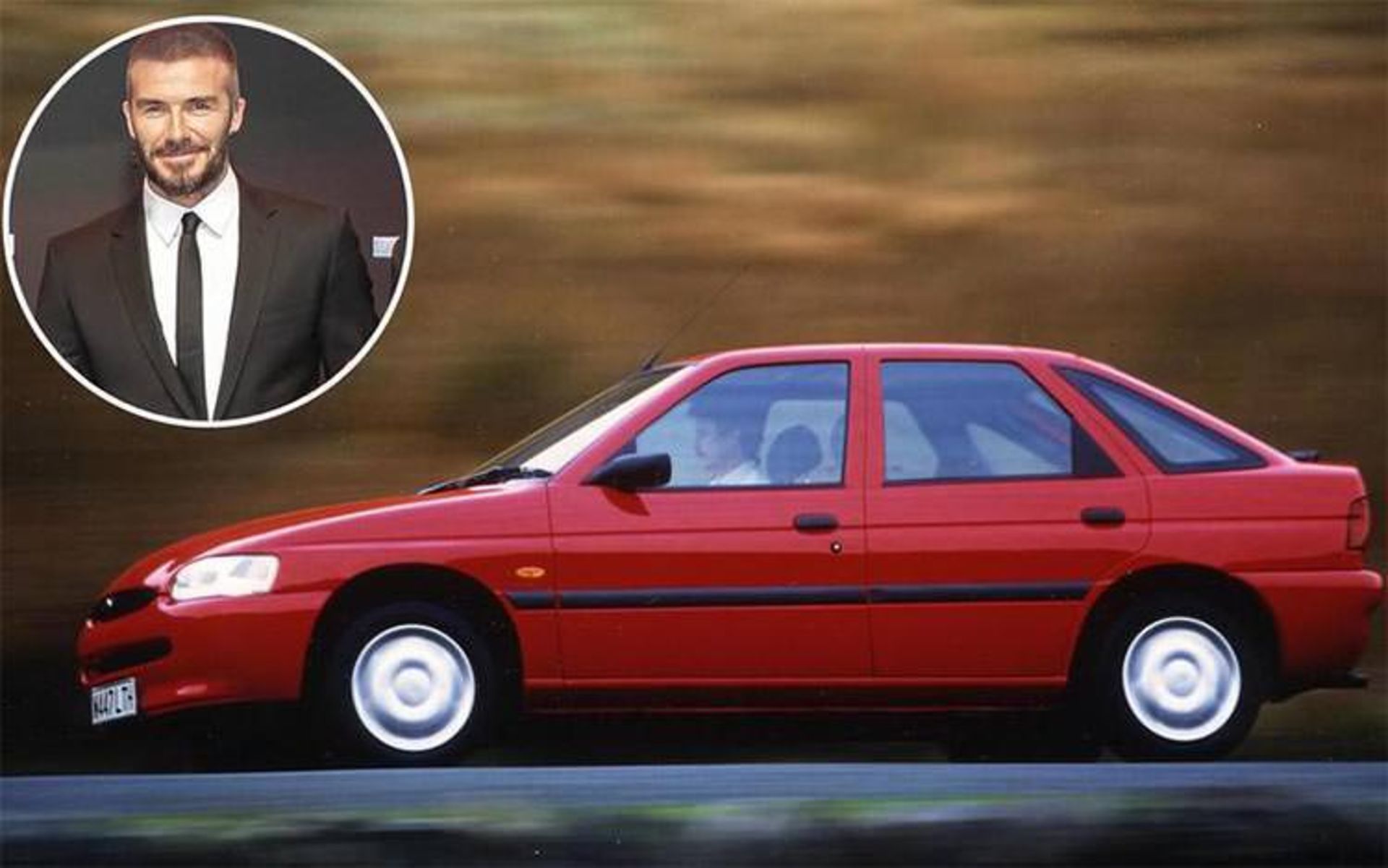 David Beckham - Ford Escort Mk2
