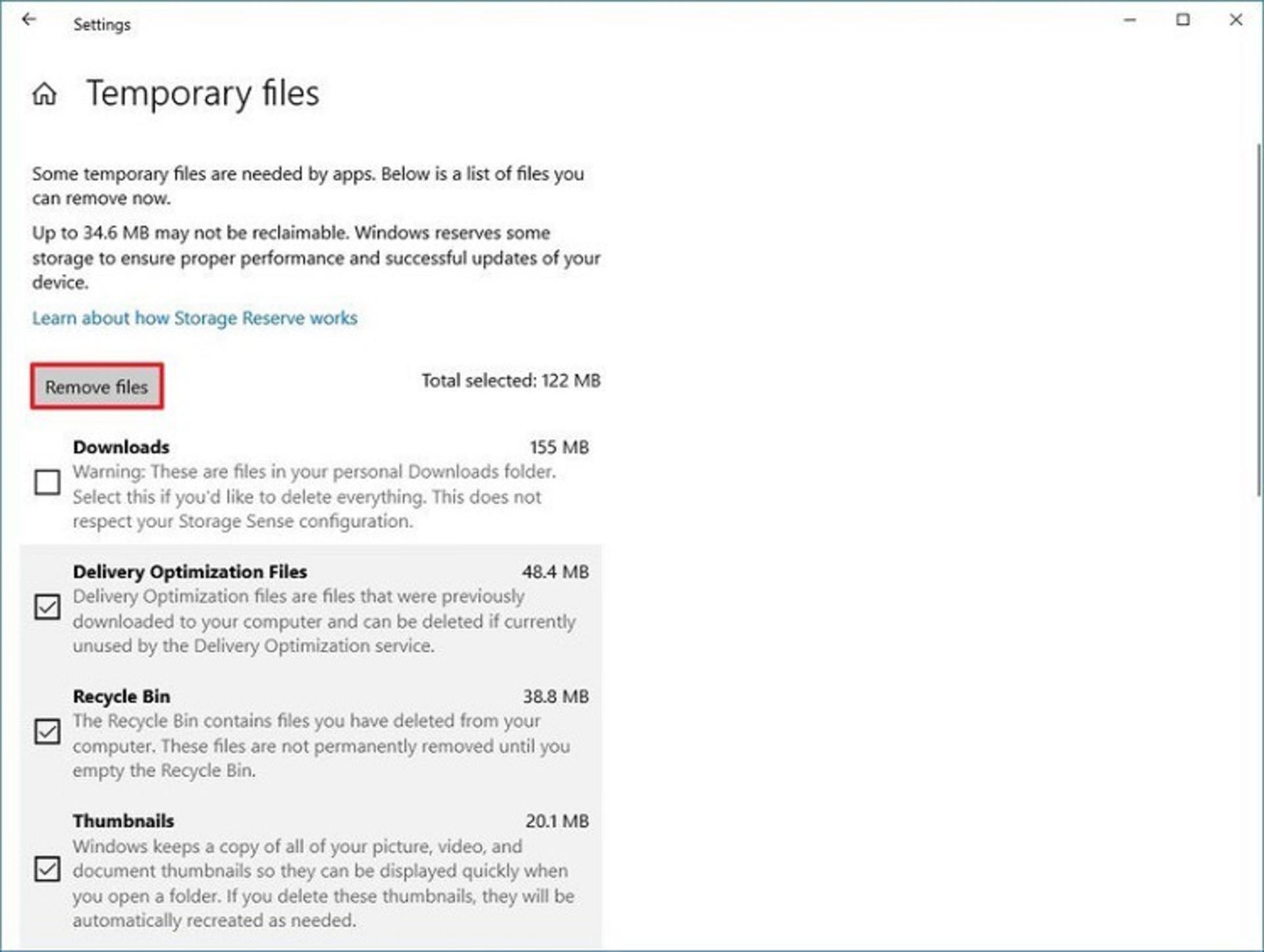 remove files