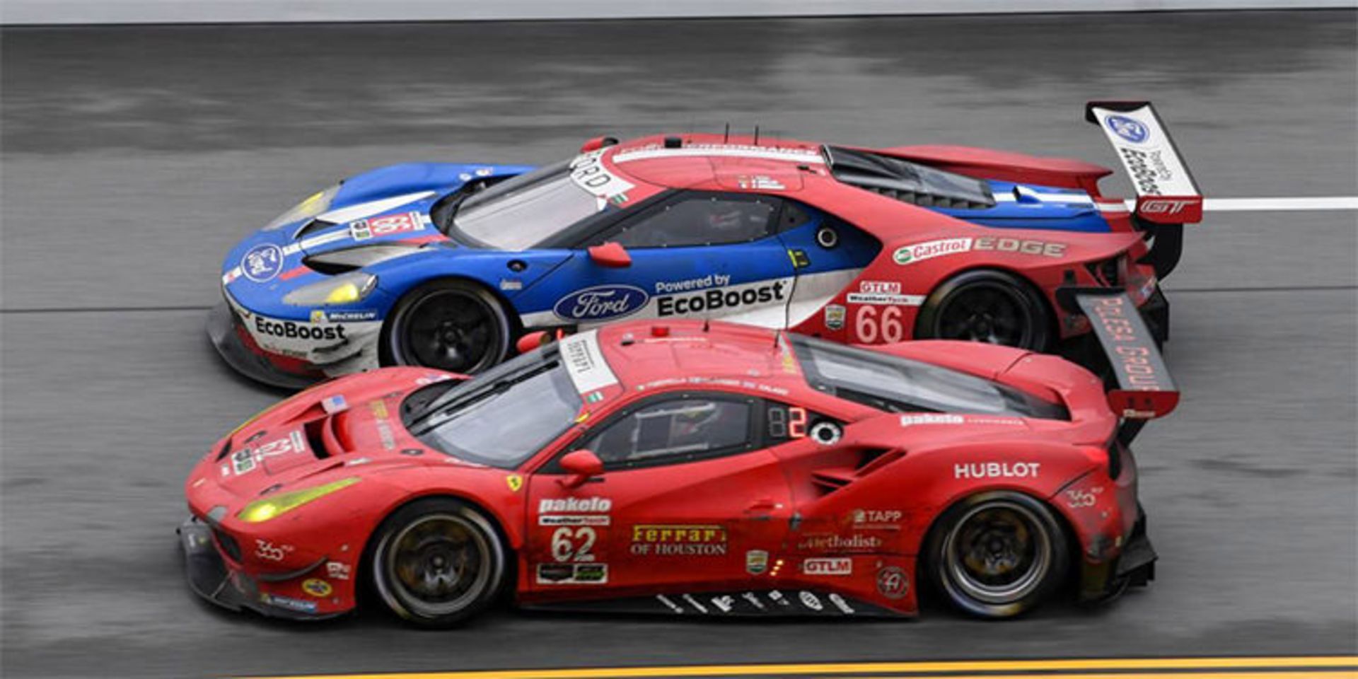 Ford GT and Ferrari 488 GTE
