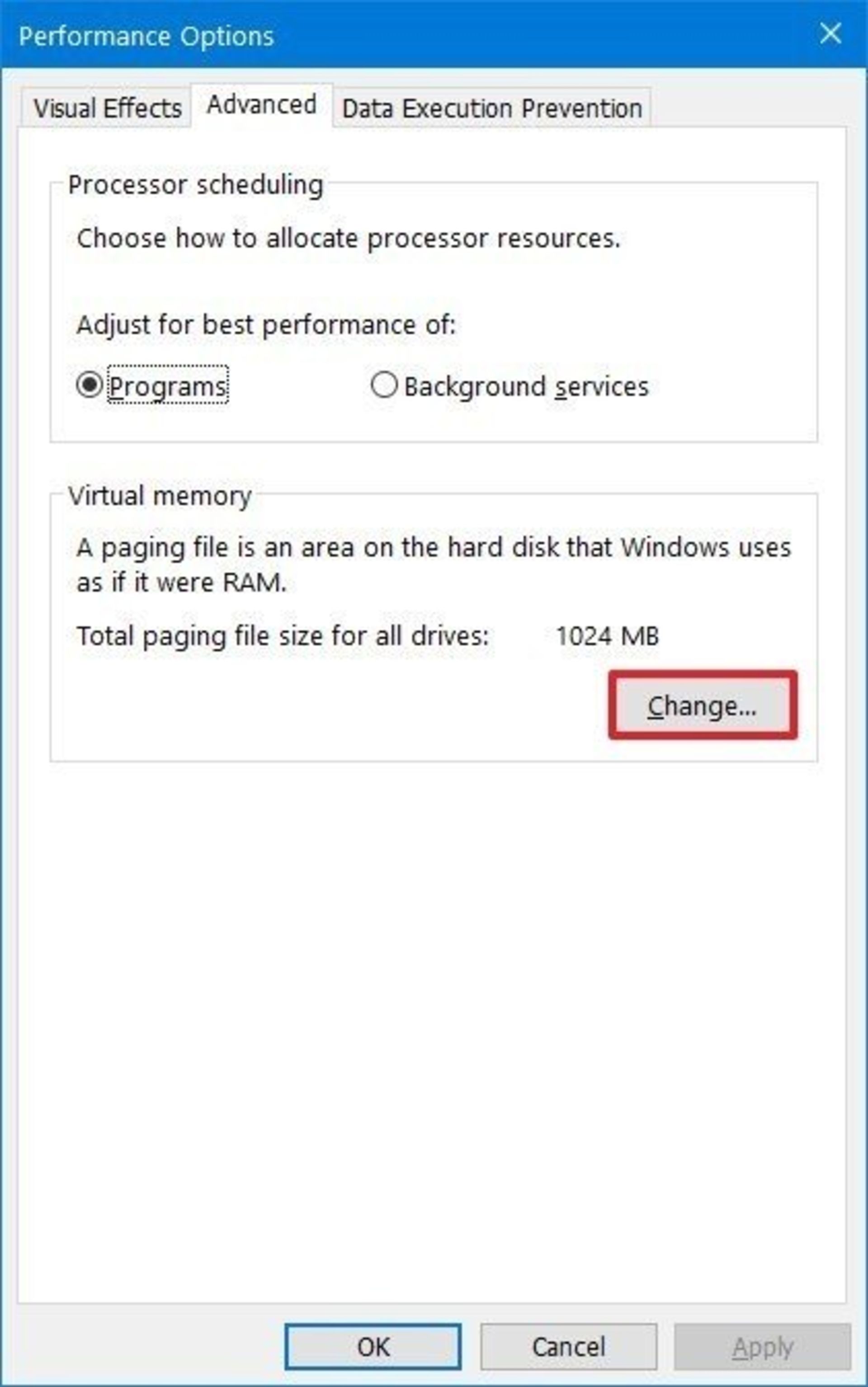 Windows 10 Setting