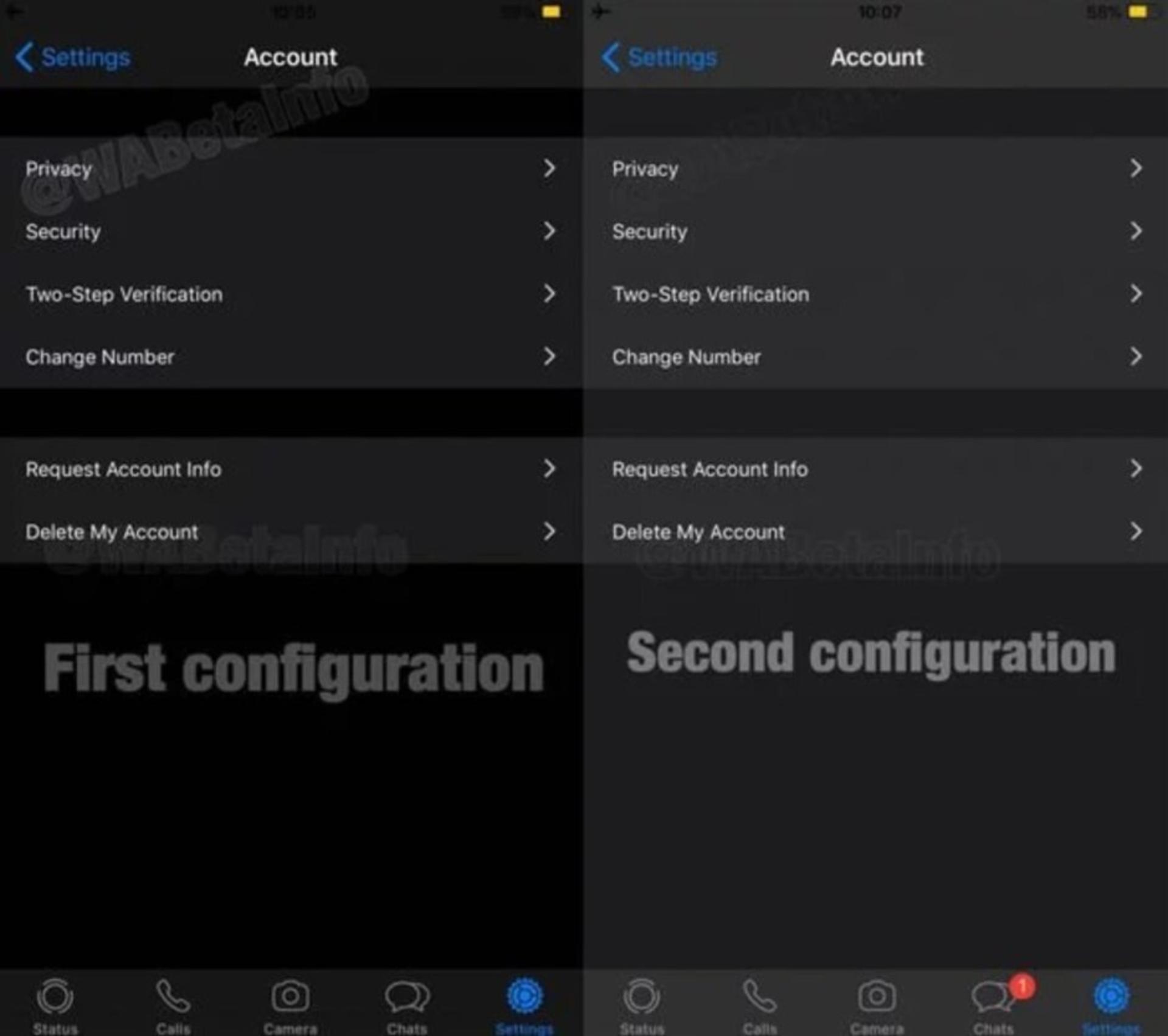 حالت تاریک واتساپ iOS
