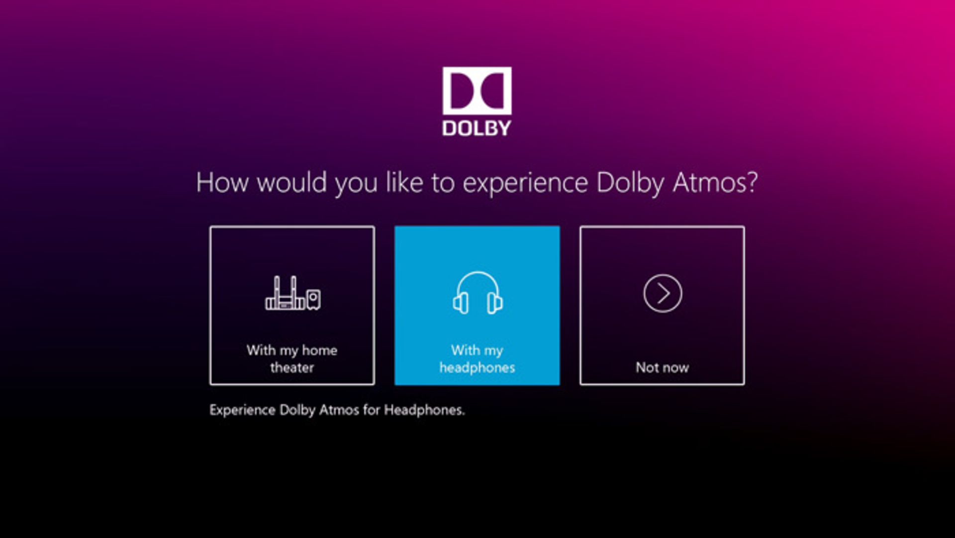 Dolby Access app