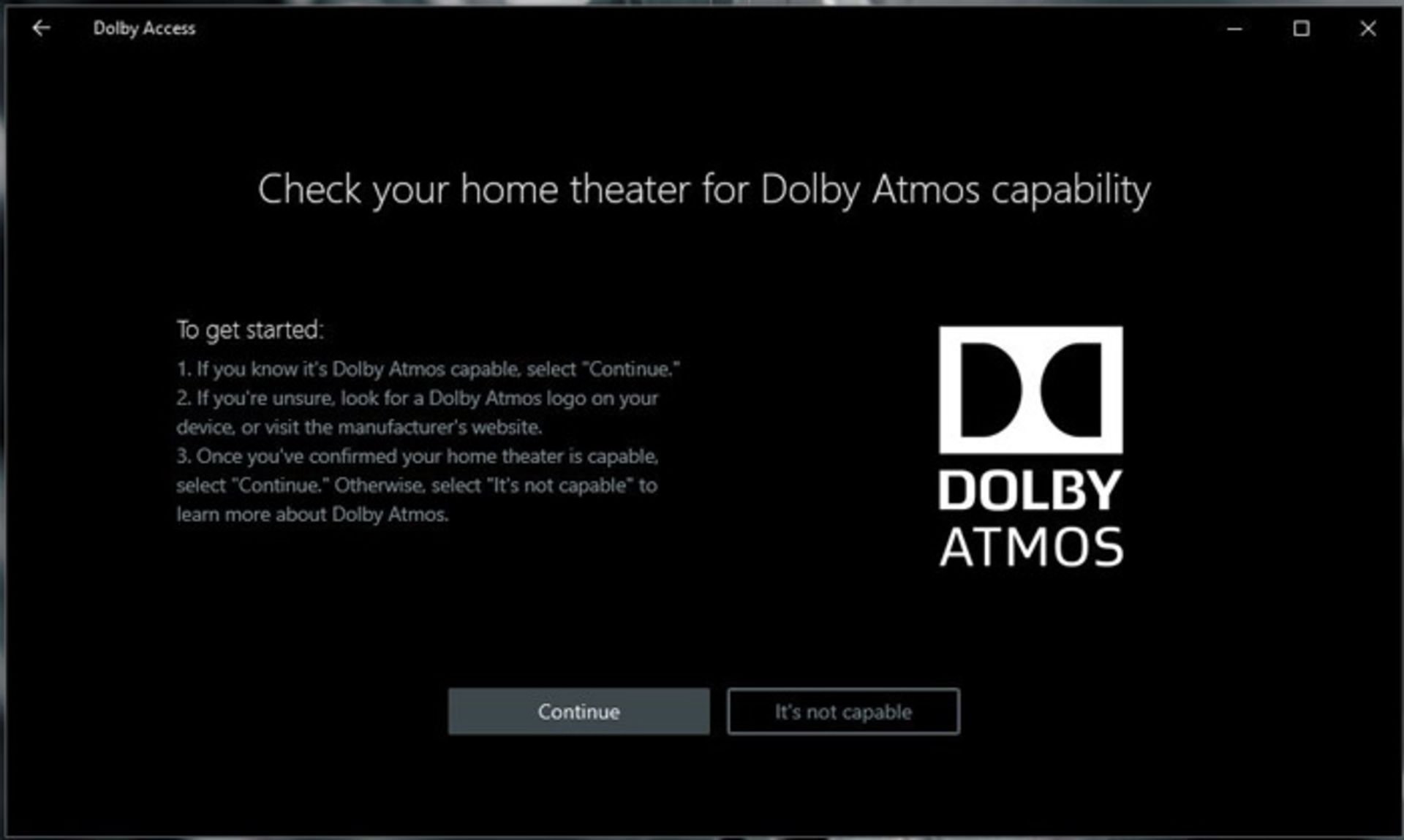 Dolby Access app