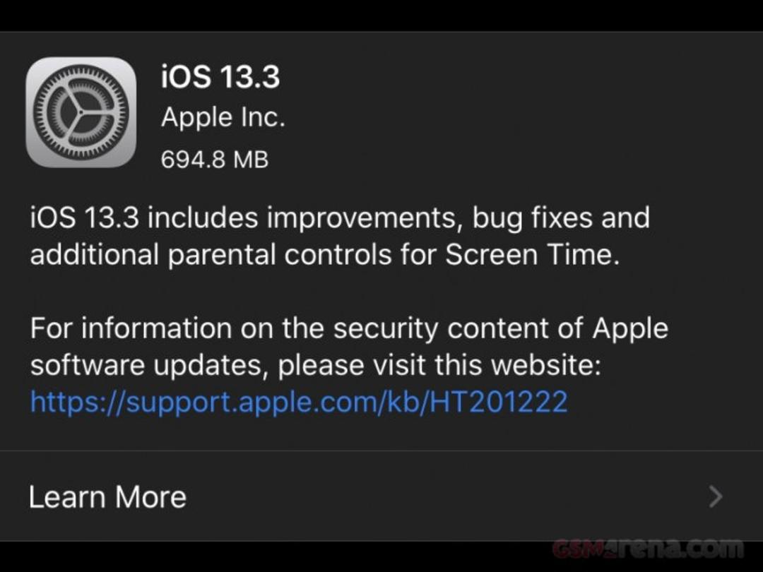 ios و ipados 13.3