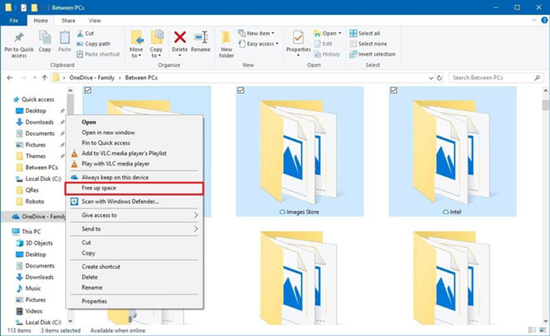 فعال‌کردن ویژگی OneDrive Files On-Demand