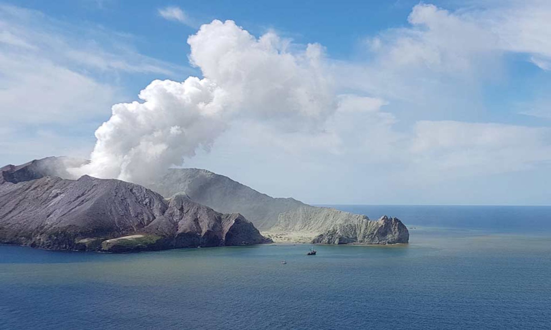 فوران آتشفشانی جزیره سفید در نیوزیلند