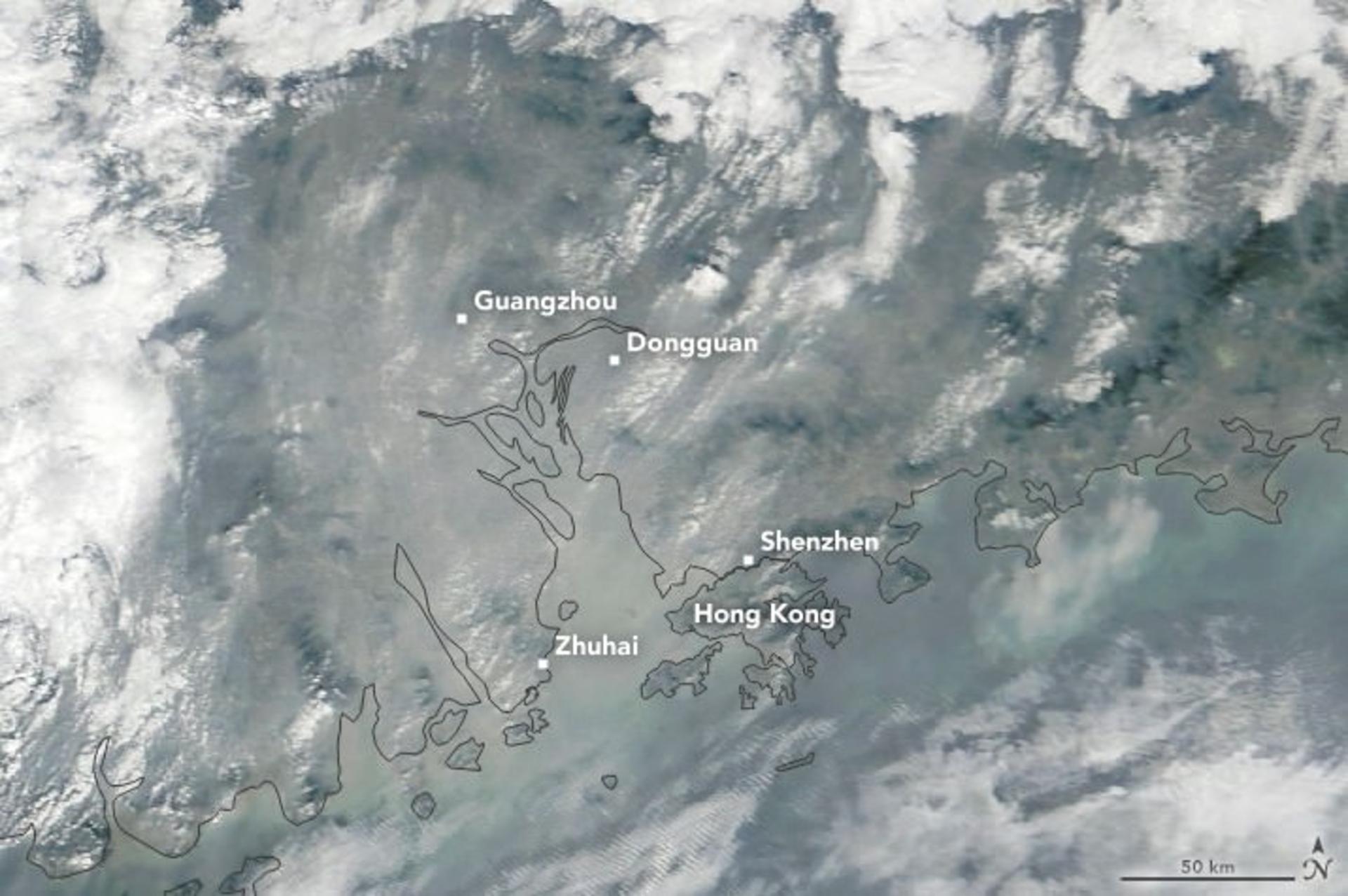 Air pollution over the Greater Bay Area