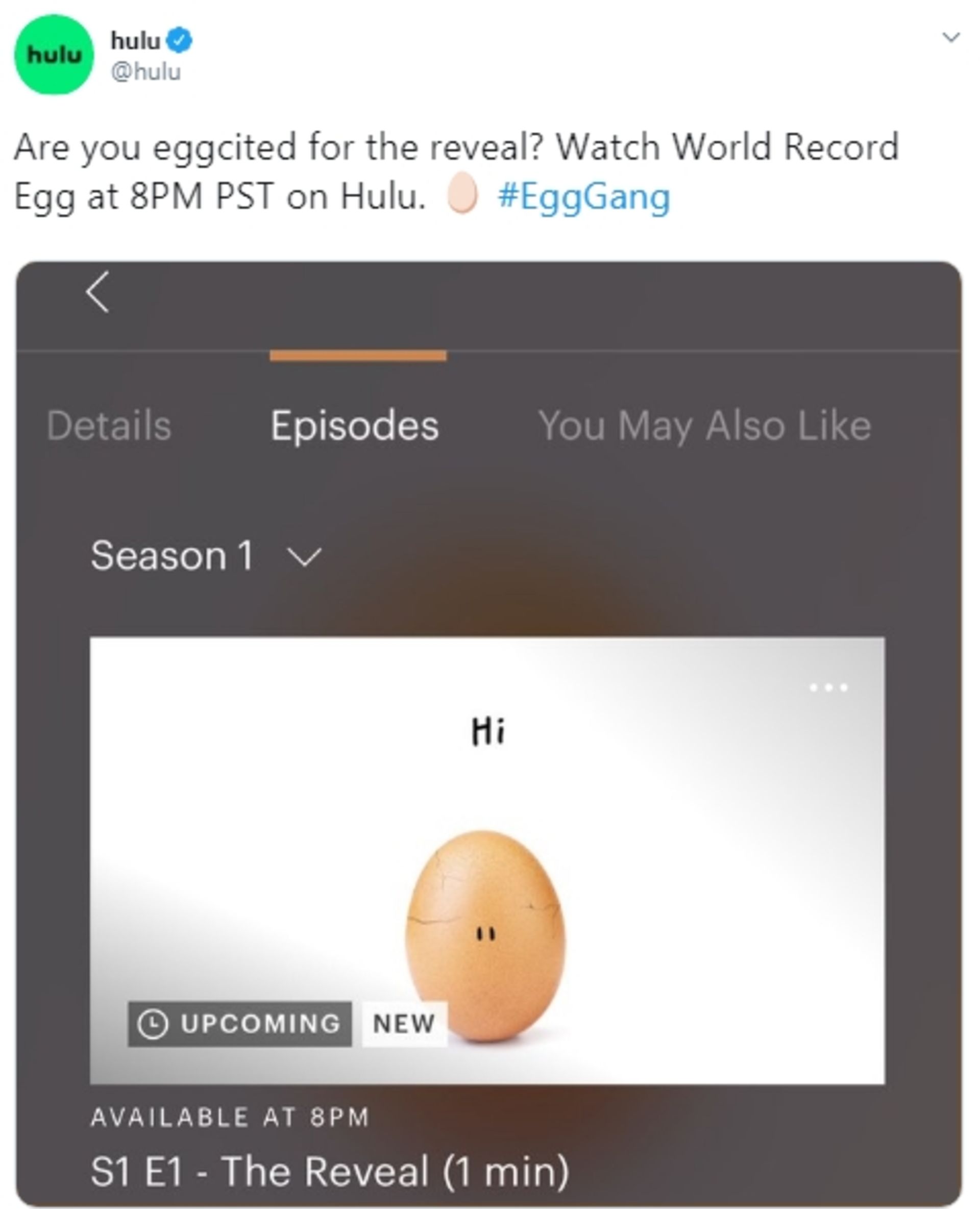 یوجین / Eugene / تخم مرغ اینستاگرام