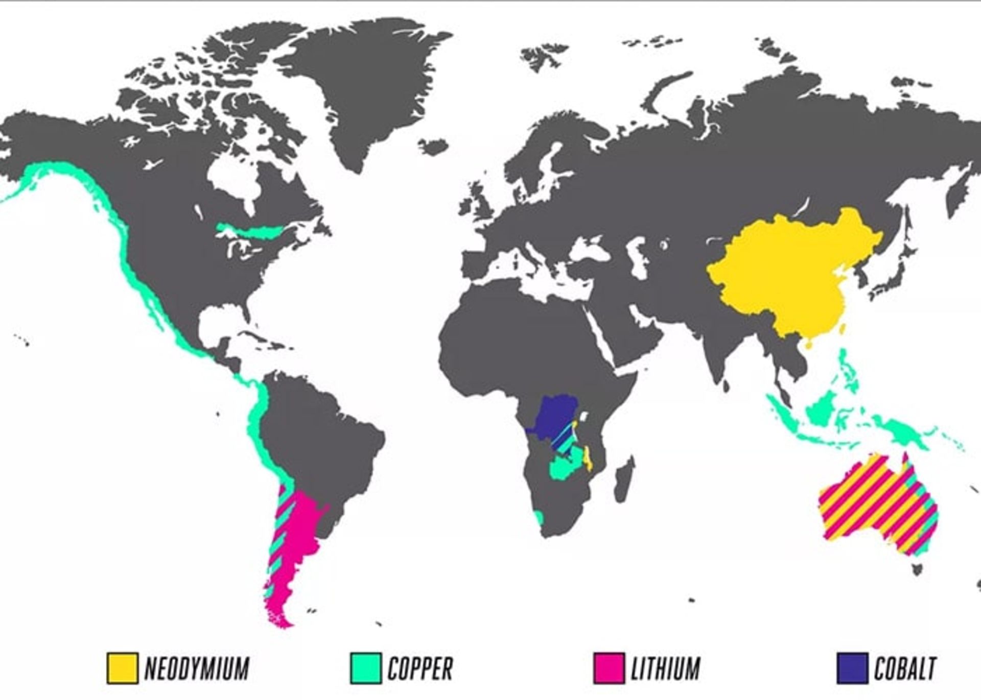 معادن مهم چند عنصر در جهان