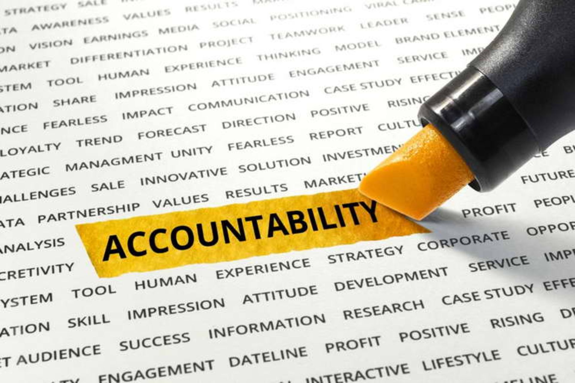 Personal accountability