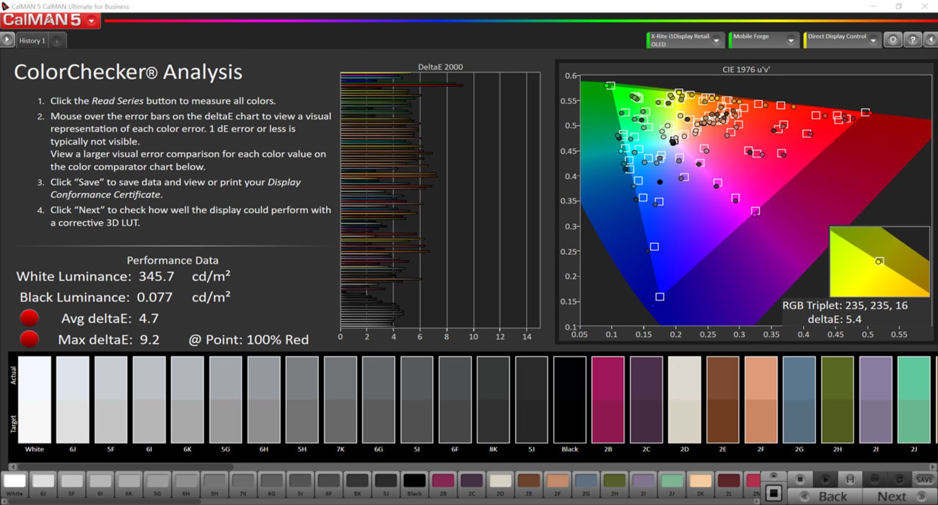 پوشش فضای رنگی DCI-P3 در حالت Vivid - گلکسی اس ۱۰ پلاس