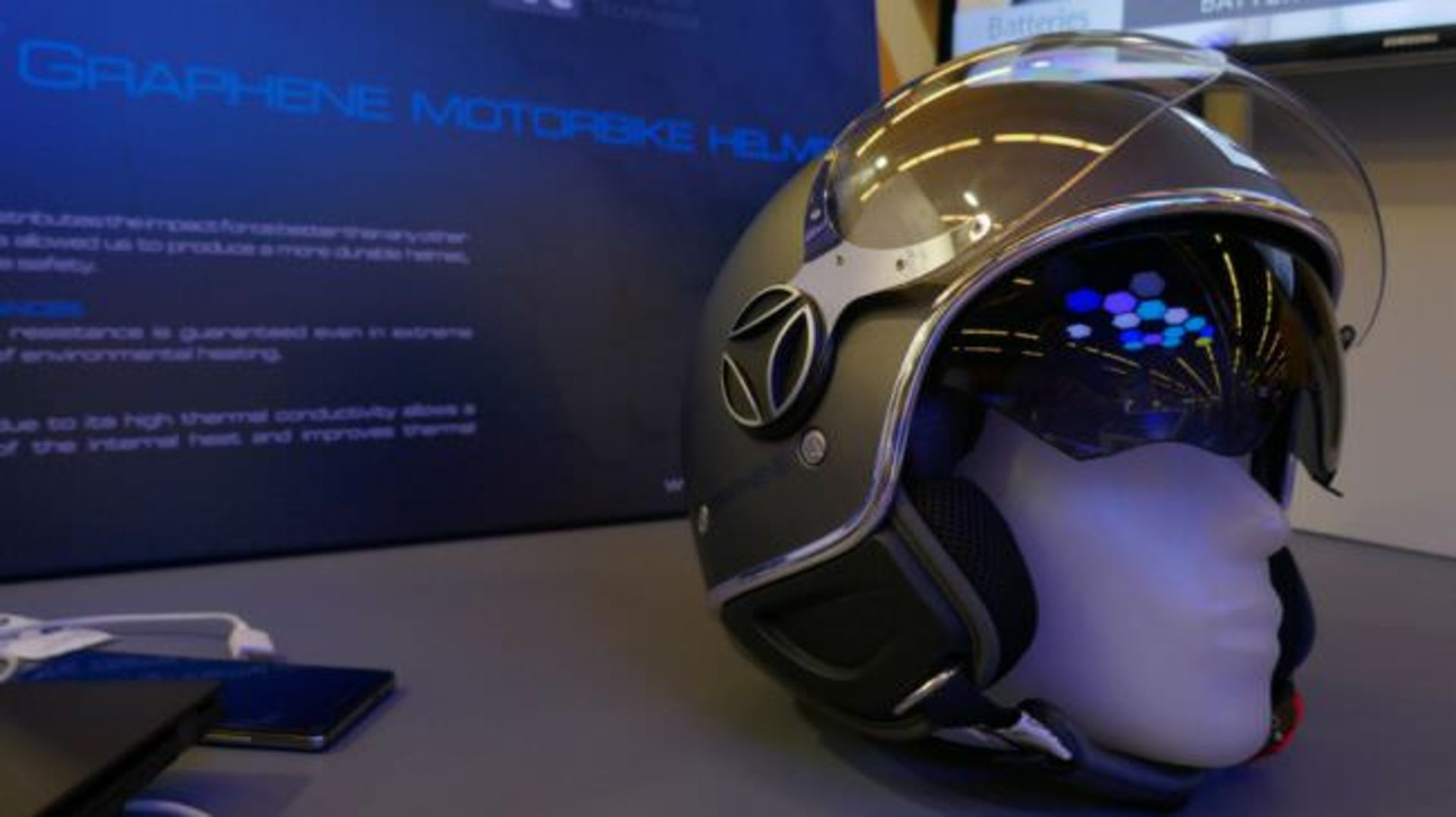 Graphene motorcycle helmet