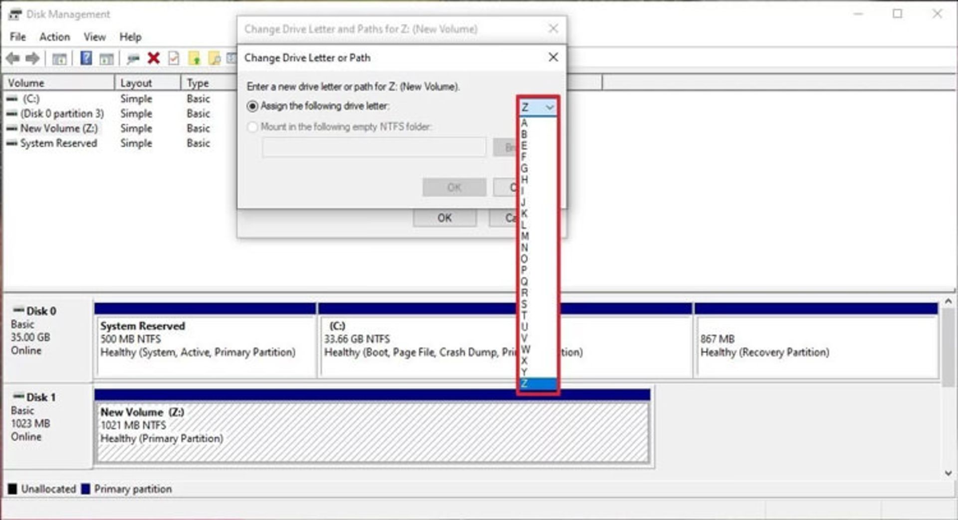 تغییر حروف درایوها در ویندوز ۱۰ / Changing Drive Letters in Windows 10