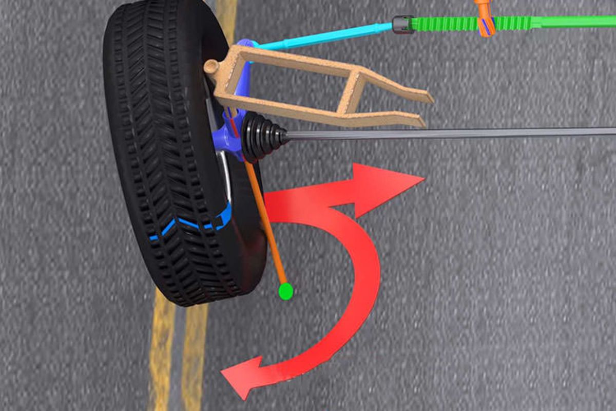 زاویه کستر فرمان خودرو / caster angle