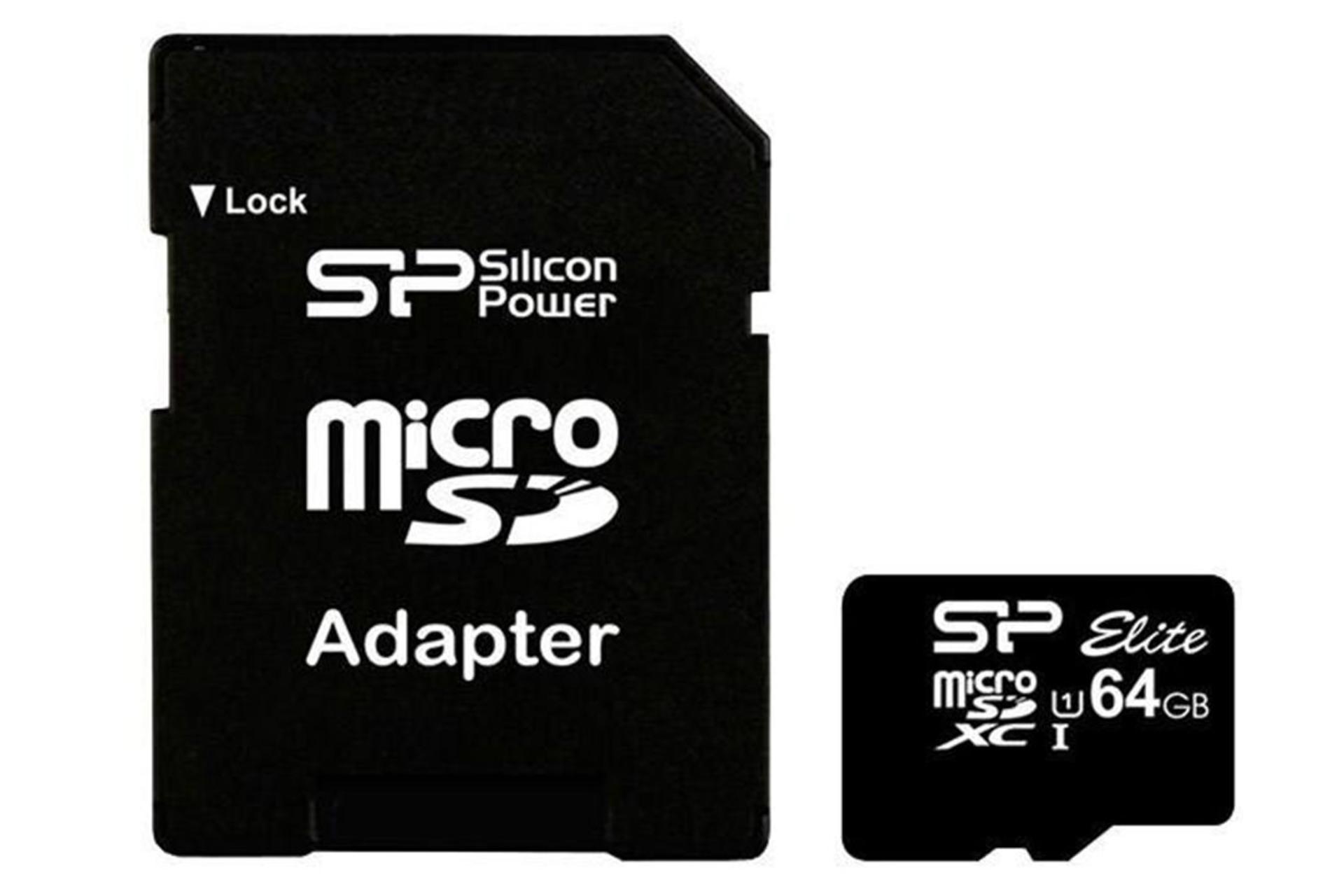 مرجع متخصصين ايران Silicon Power Elite microSDXC Class 10 UHS-I U1 64GB