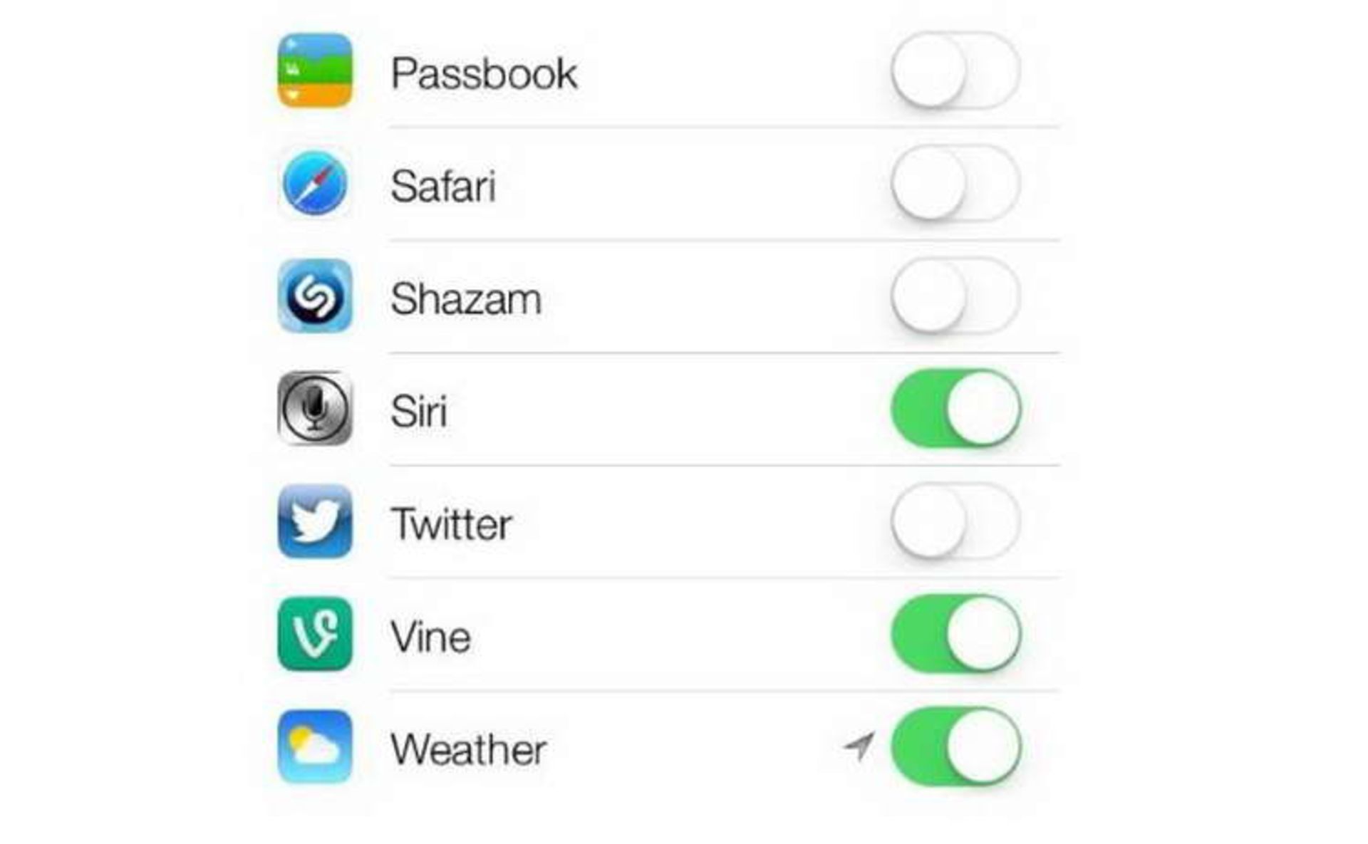 Toggle buttons