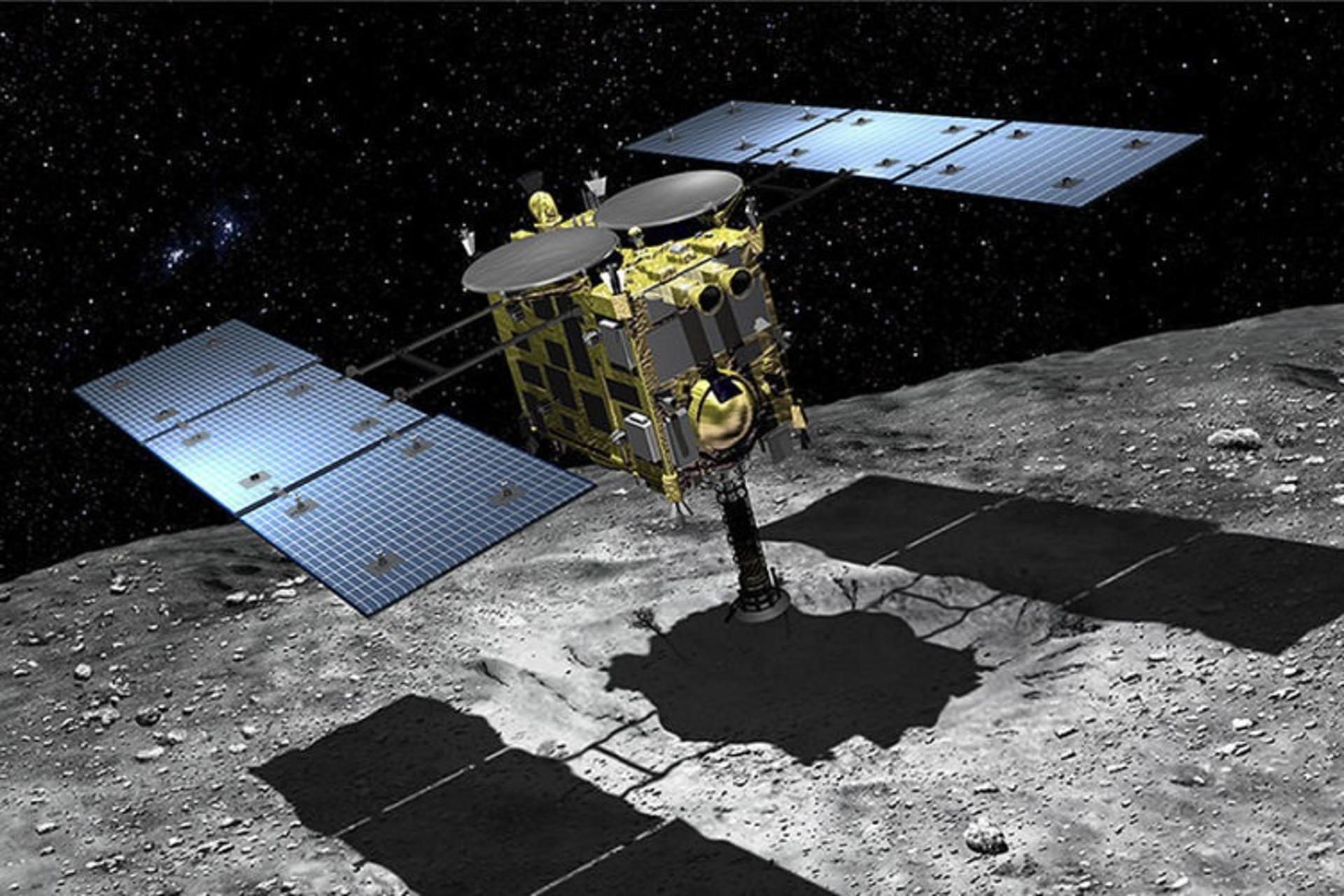 فیلمی از لحظه فرود کاوشگر هایابوسا ۲ روی سیارک ریوگو