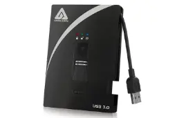 نمای جلو هارد دیسک آپریکورن Aegis Bio 3 ظرفیت 1 ترابایت رنگ مشکی