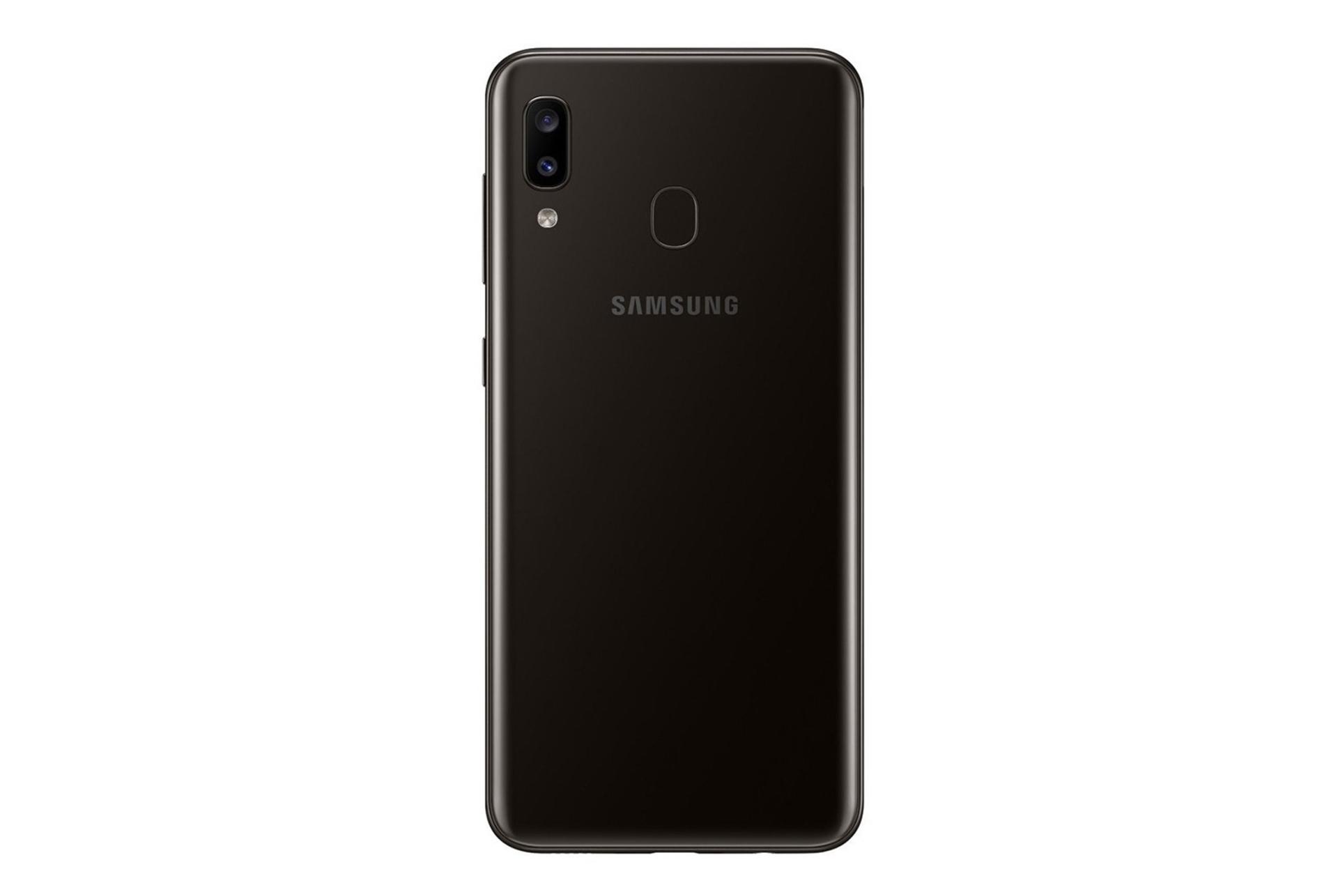 گوشی گلکسی A20 سامسونگ مشکی - نمای جلو / Samsung Galaxy A20