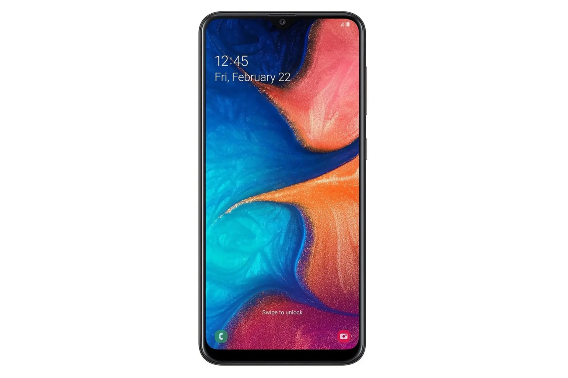 گوشی گلکسی A20 سامسونگ - نمای جلو / Samsung Galaxy A20
