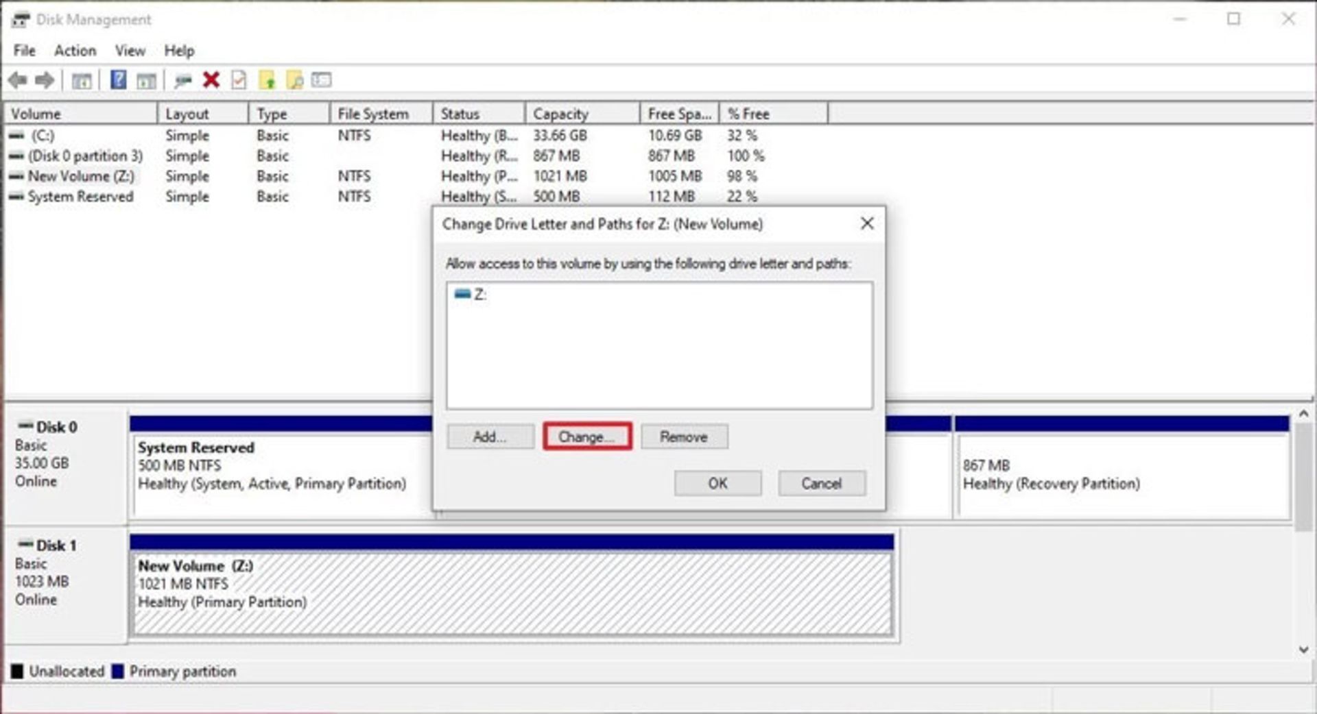تغییر حروف درایوها در ویندوز ۱۰ / Changing Drive Letters in Windows 10