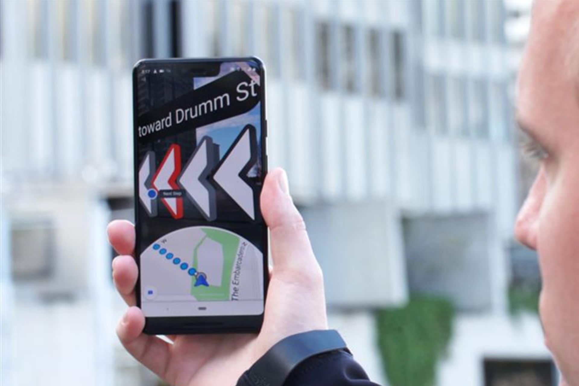 Google Map AR Overlay