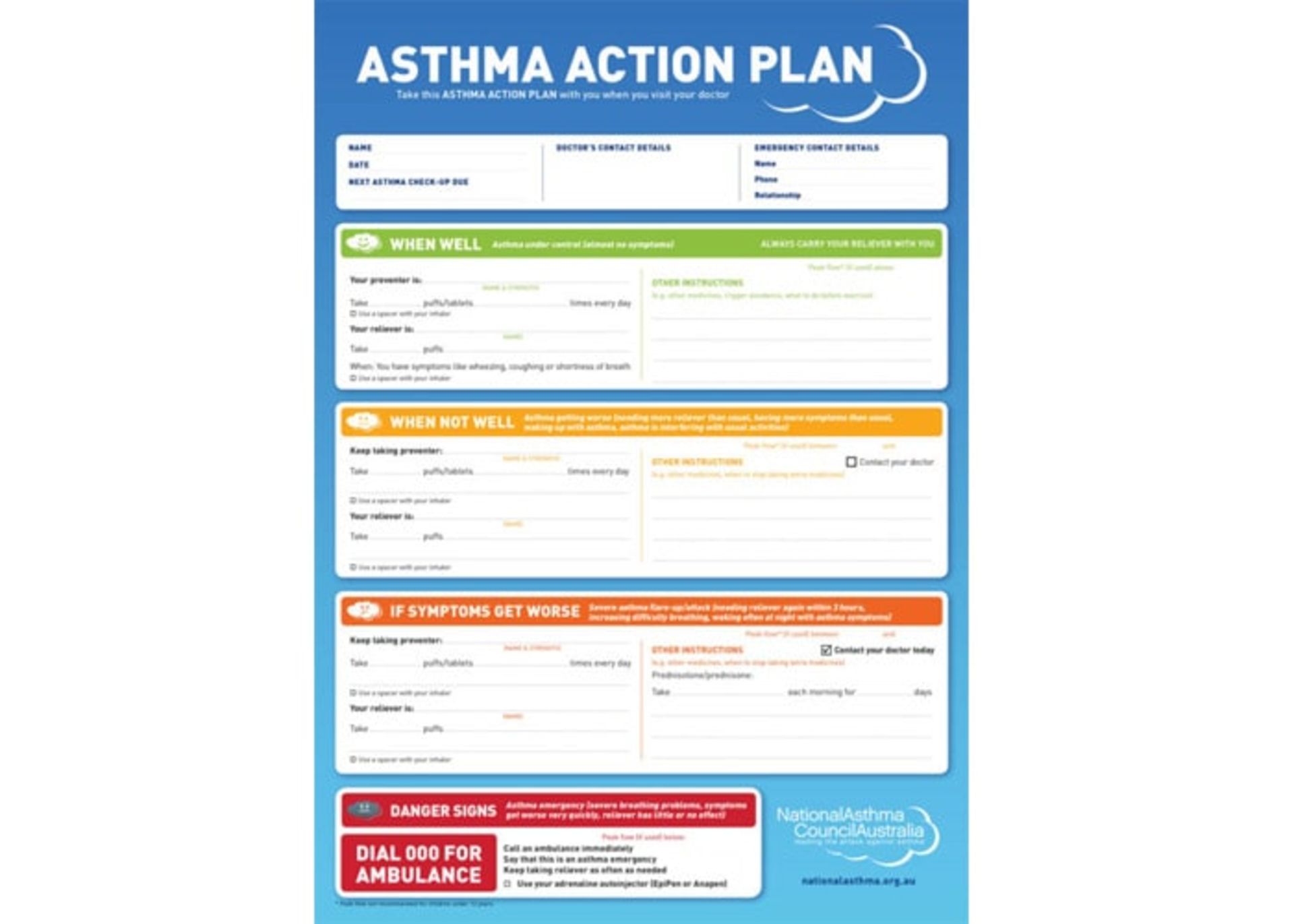 برنامه عمل آسم