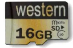 Western microSDHC Class 10 UHS-I U1 16GB