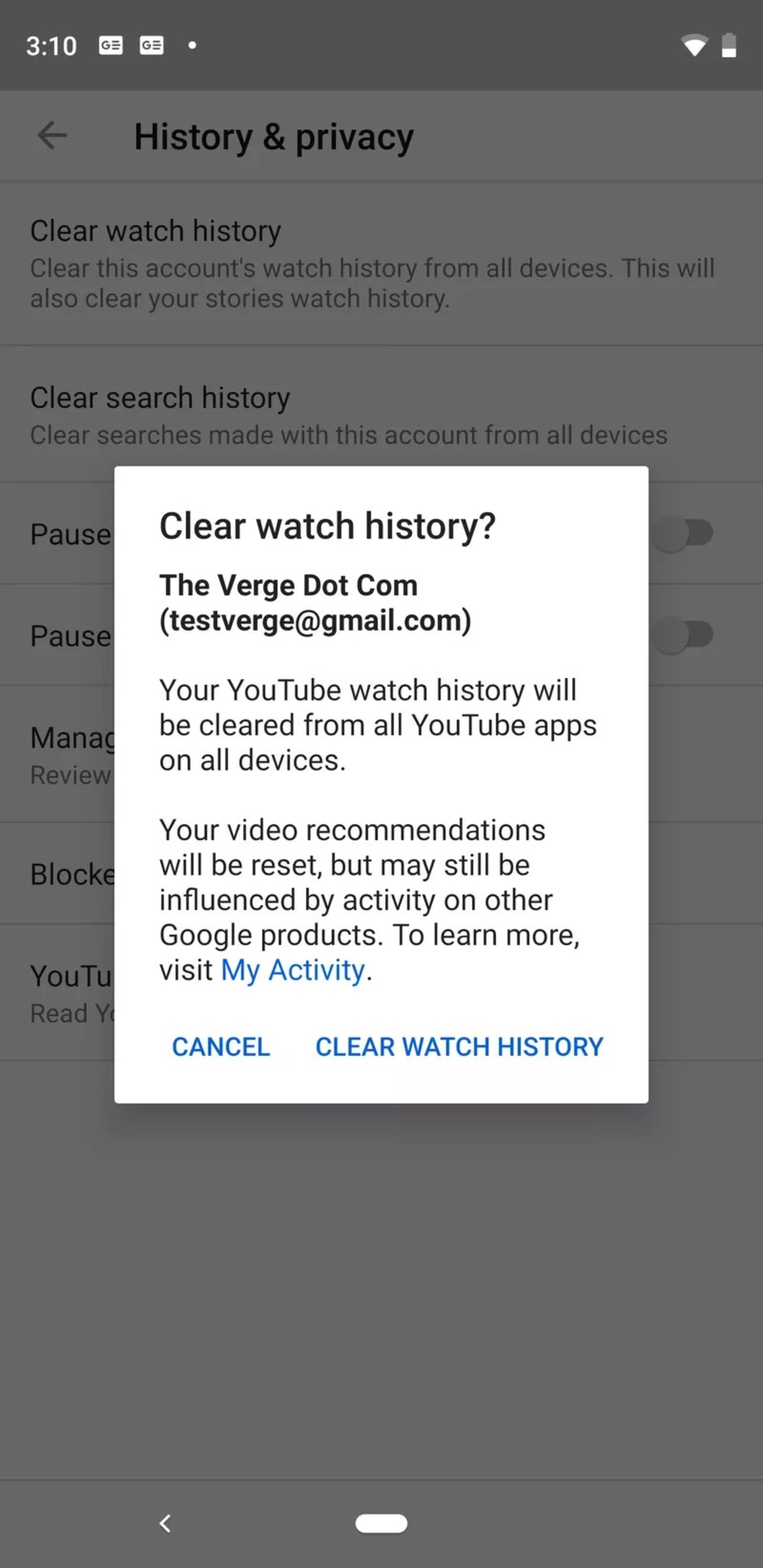 حفظ حریم خصوصی در یوتیوب