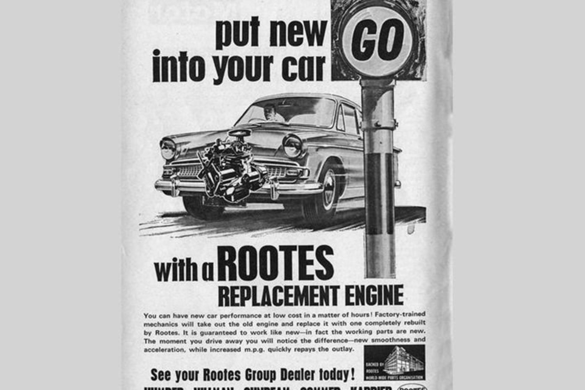 Rootes replacement engine