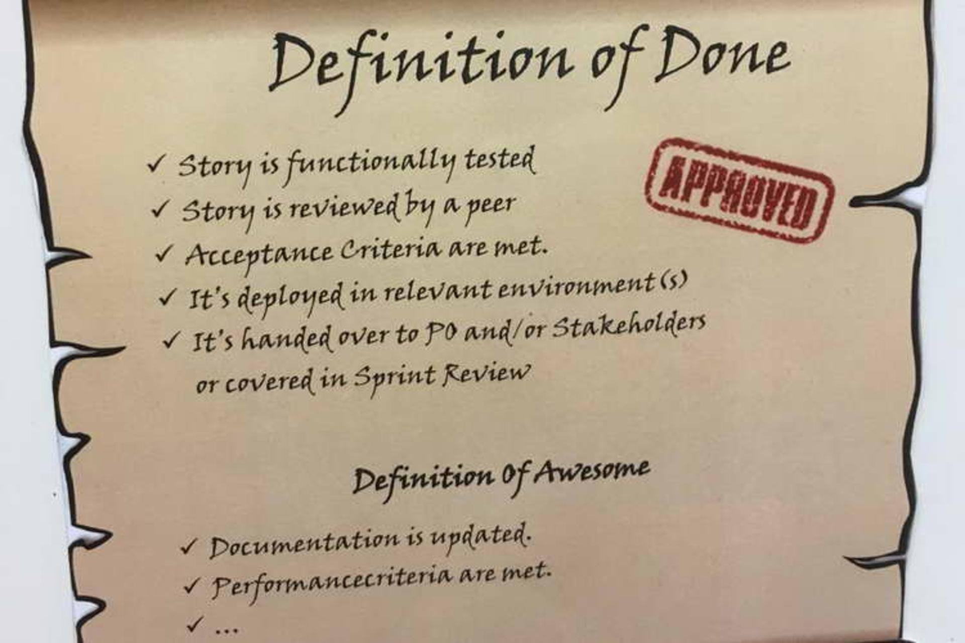 Definition Of Done