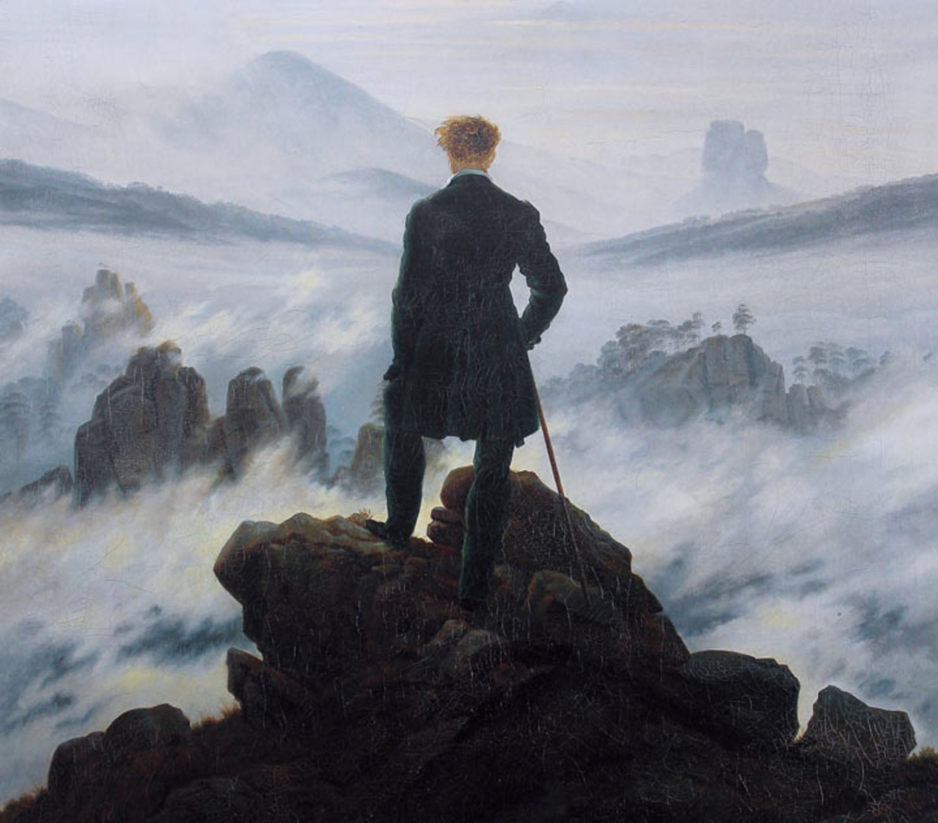 تابلوی «سرگردان بر فراز دریای مه» 