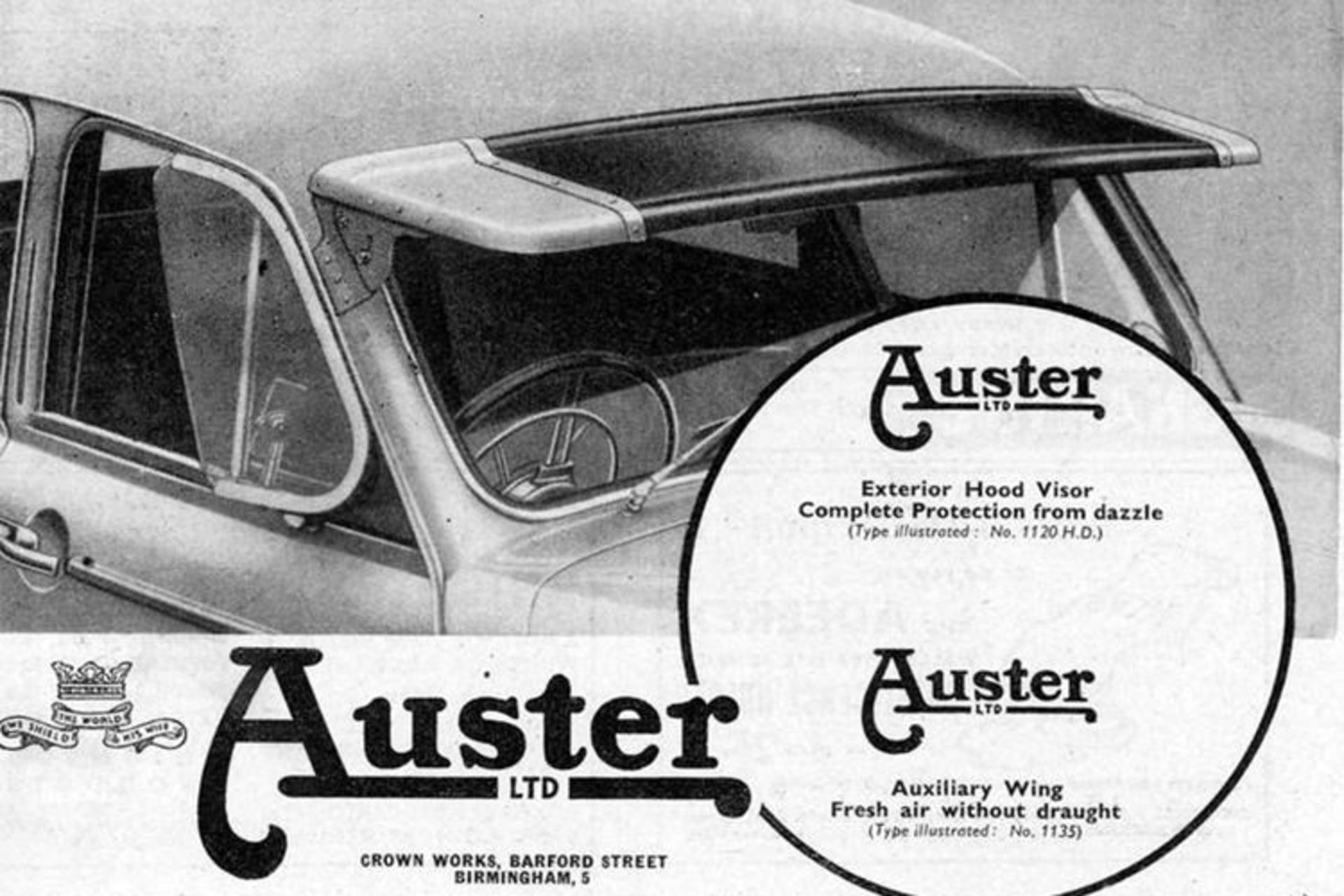 Auster sun visor