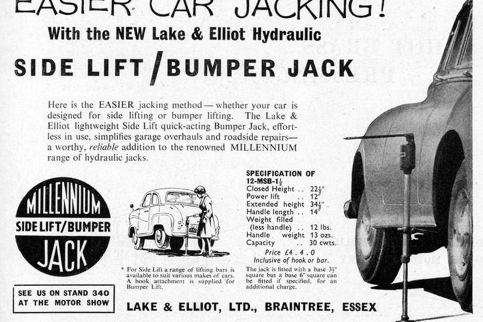 Lake & Elliott hydraulic jack