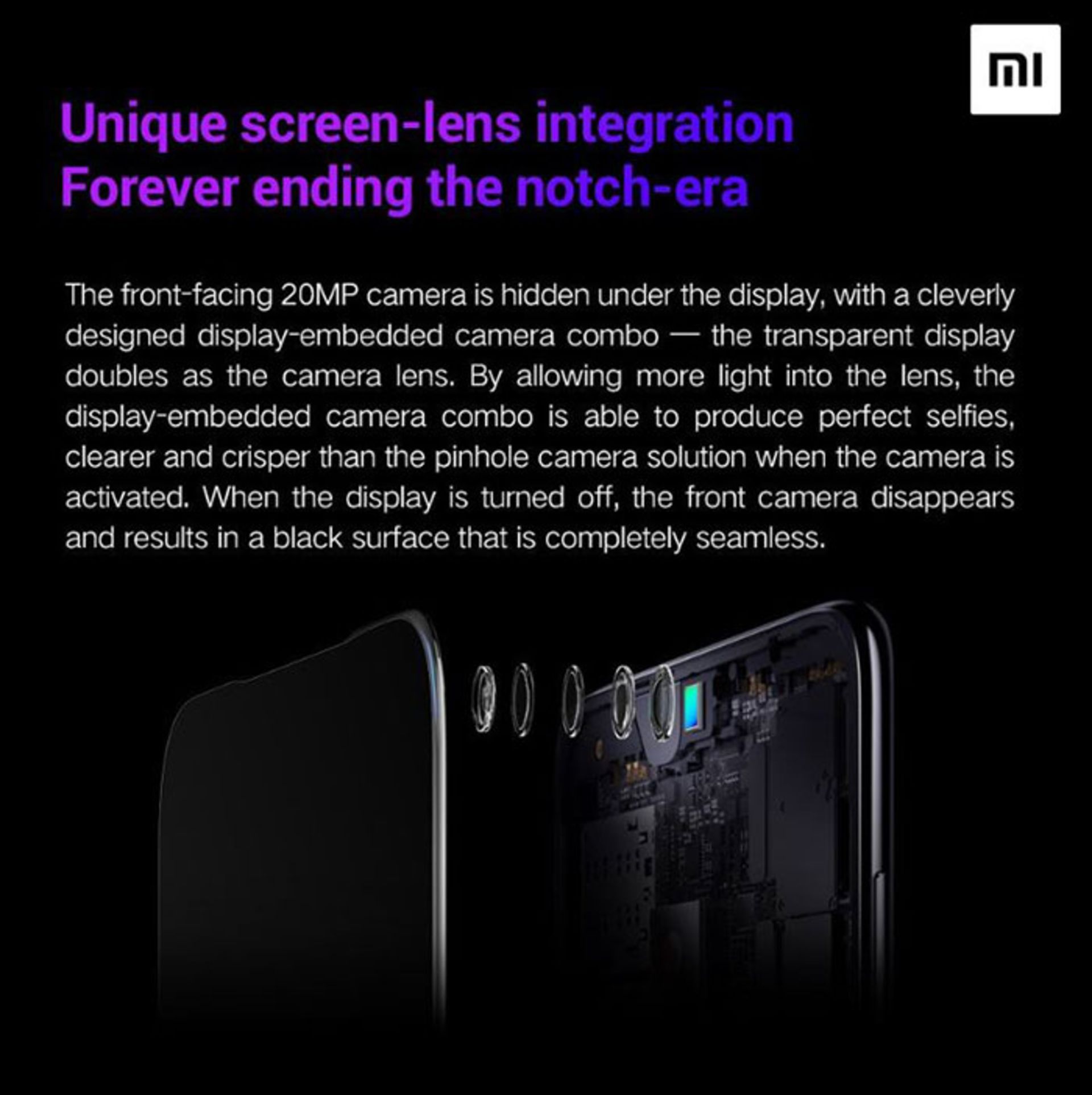 دوربین زیر نمایشگر شیائومی