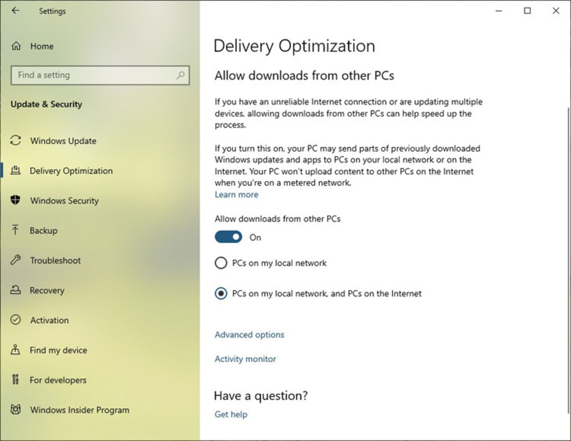 آپدیت ویندوز10 