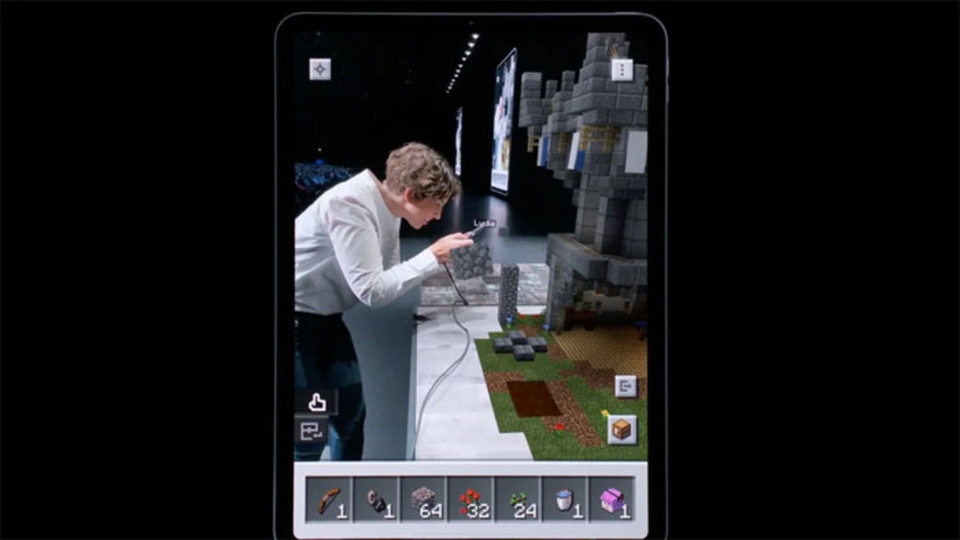 واقعیت افزوده‌‌ی اپل در Minecraft AR 