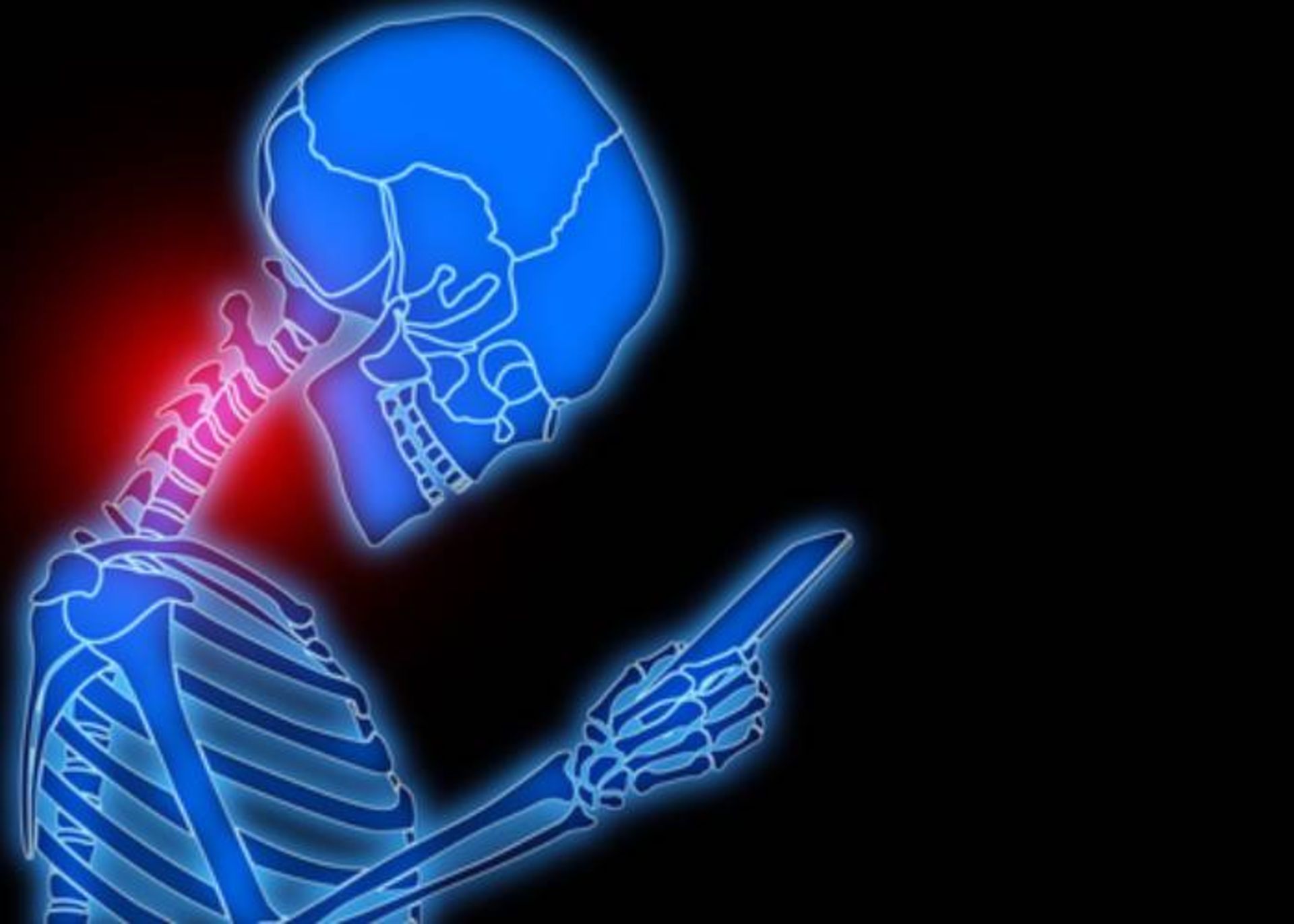 خم شدن روی موبایل