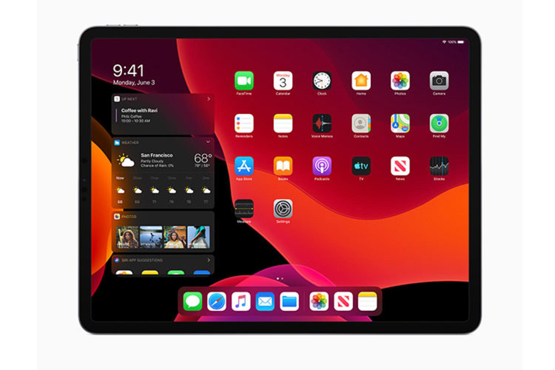 حالت تاریک سیستم عامل آیپد / apple ipados dark mode