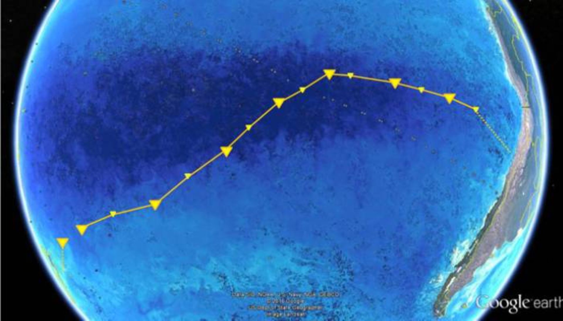 مسیر کشتی اف‌اس سون 