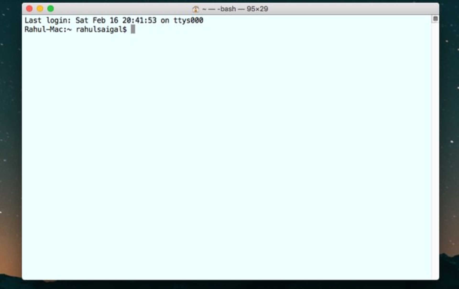 terminal window